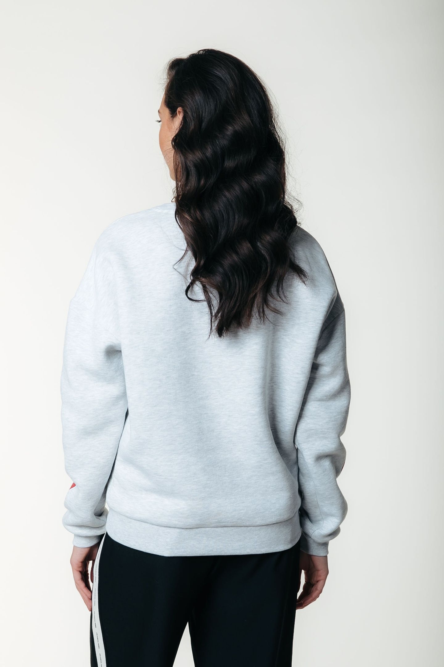 REBEL 33 DROPPED SHOULDER SWEAT LIGHT GREY MELANGE 3