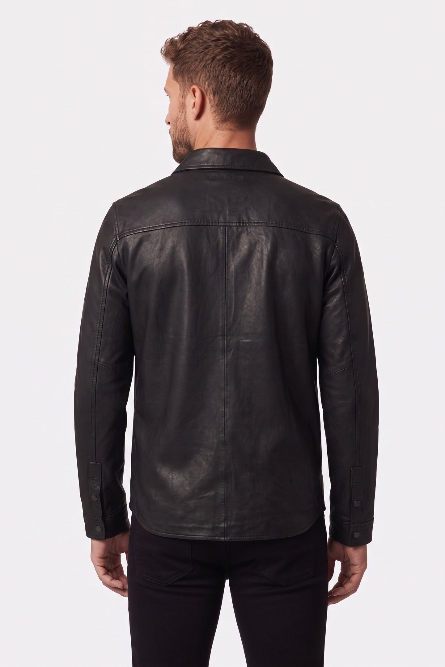 SAVOY LEATHER SHIRT BLACK 2