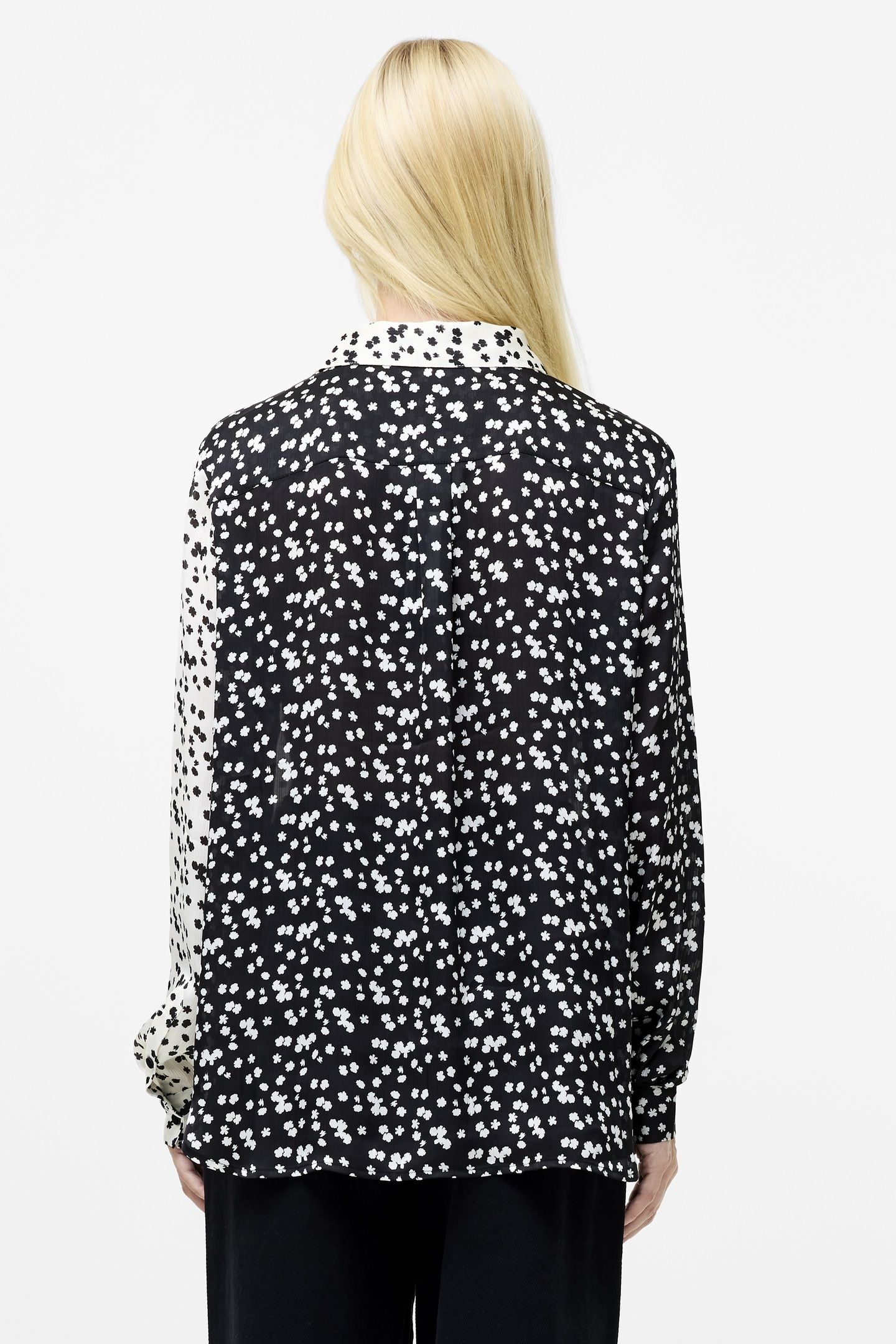 HARRIET MIX DELANCEY SHIRT BLACKOUT PORCELAIN C 3