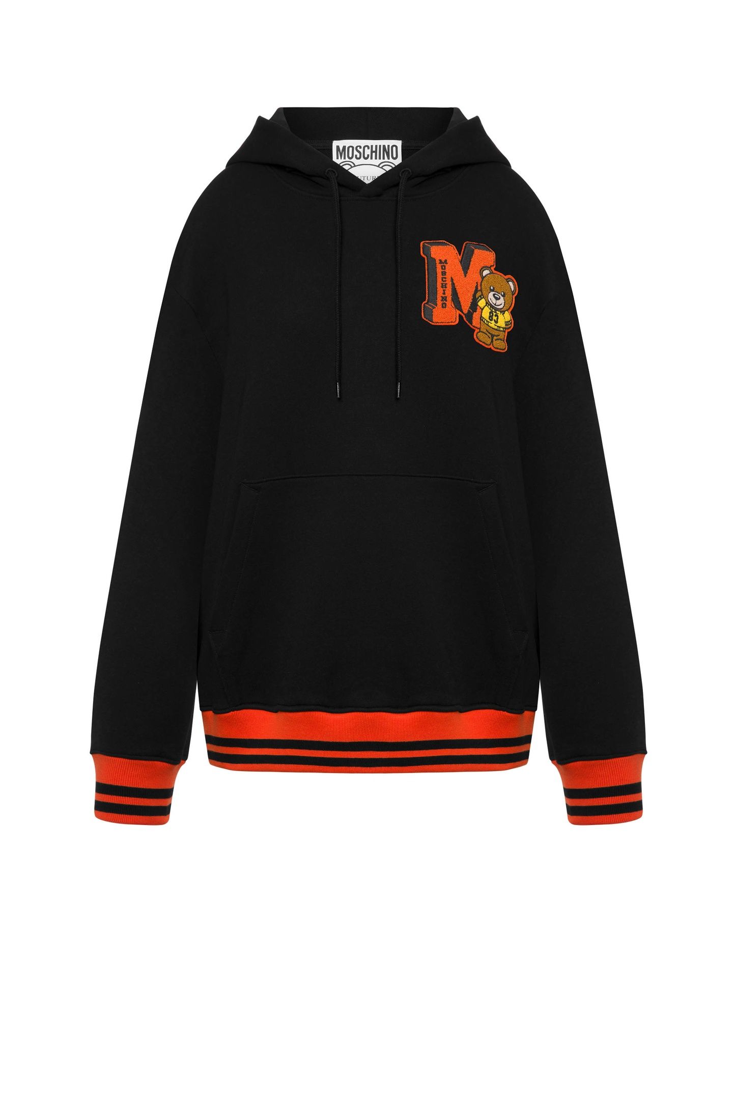 VARSITY TEDDY BEAR HOODIE BLACK 3