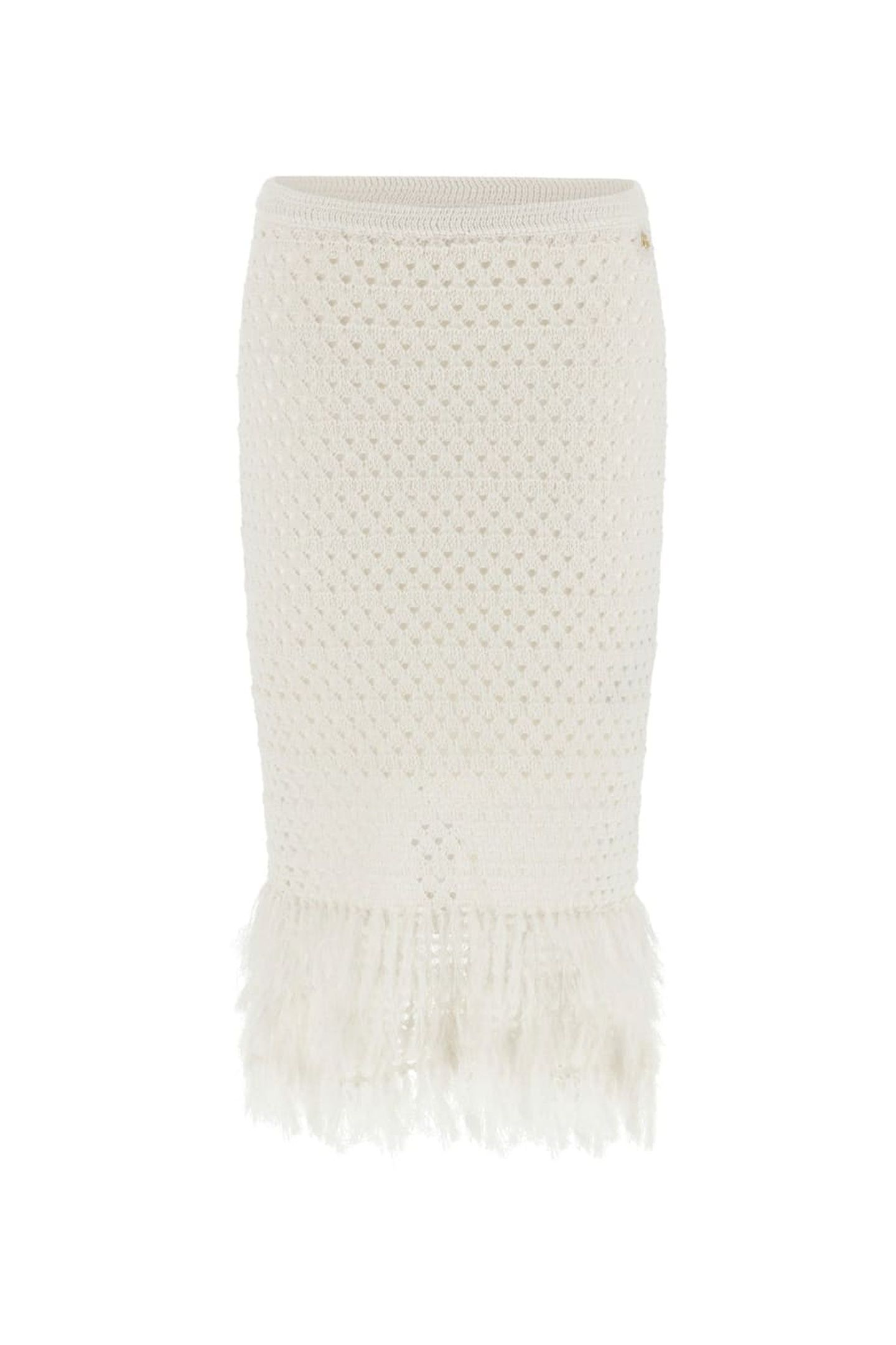 LUCA FRINGED HEM MID DOVE WHITE 9