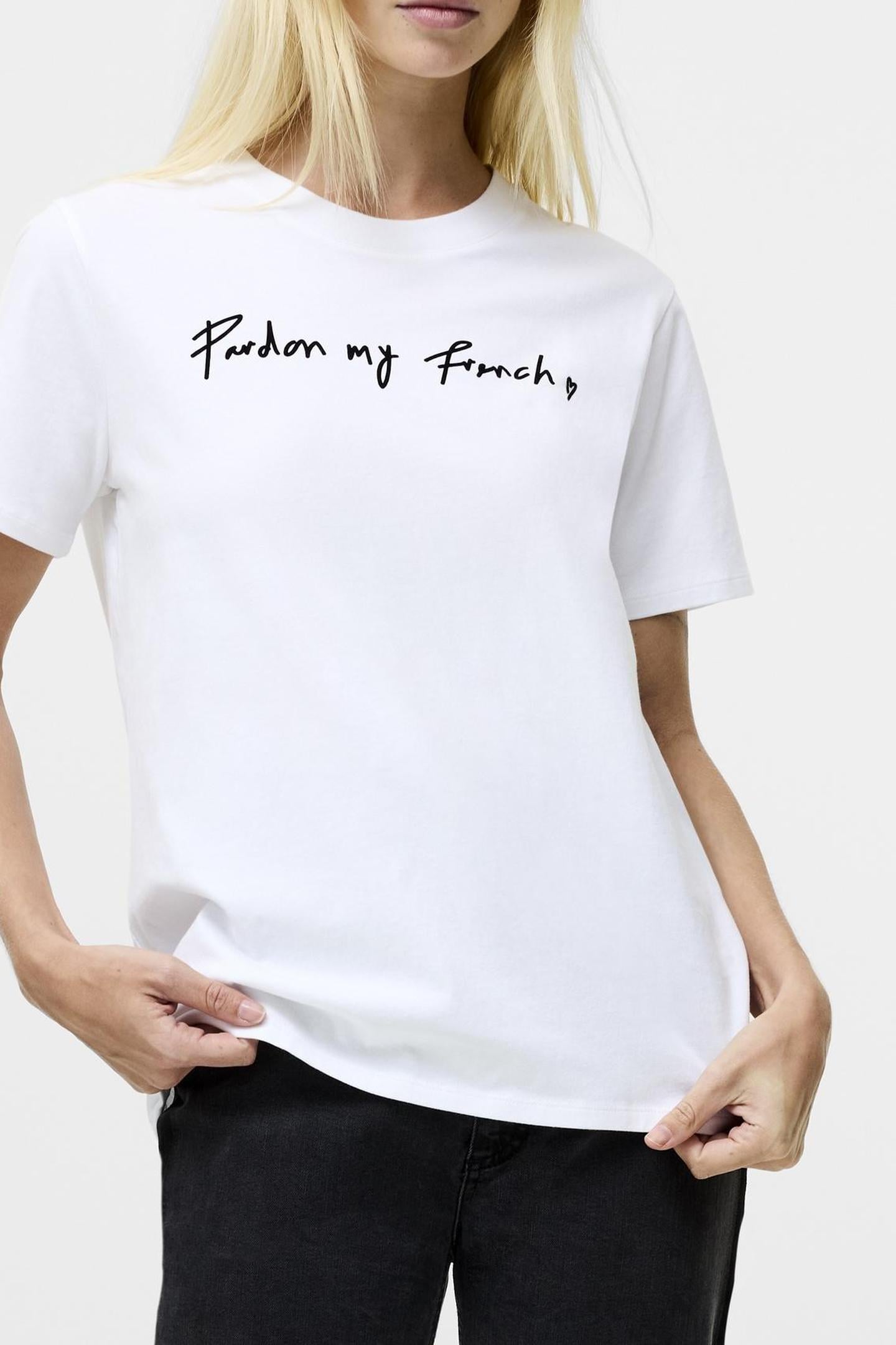 PARDON MY FRENCH S/S TEE WHITE WHITE 1
