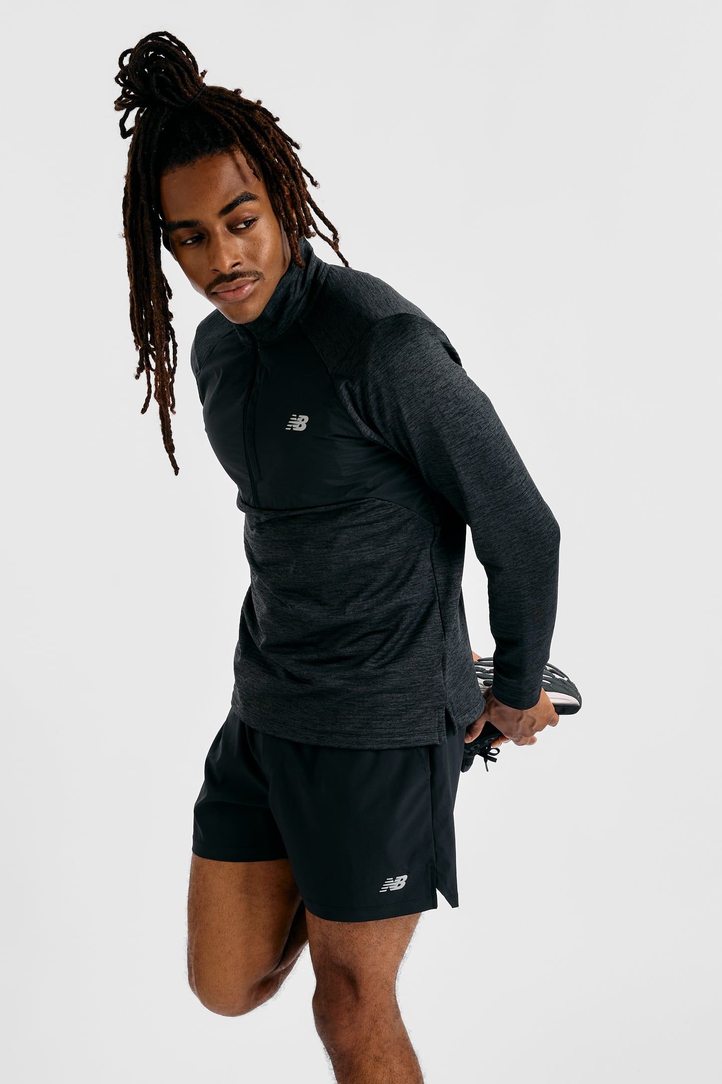 RC ESSENTIAL HEAT GRID 1/2 ZIP BLACK 3