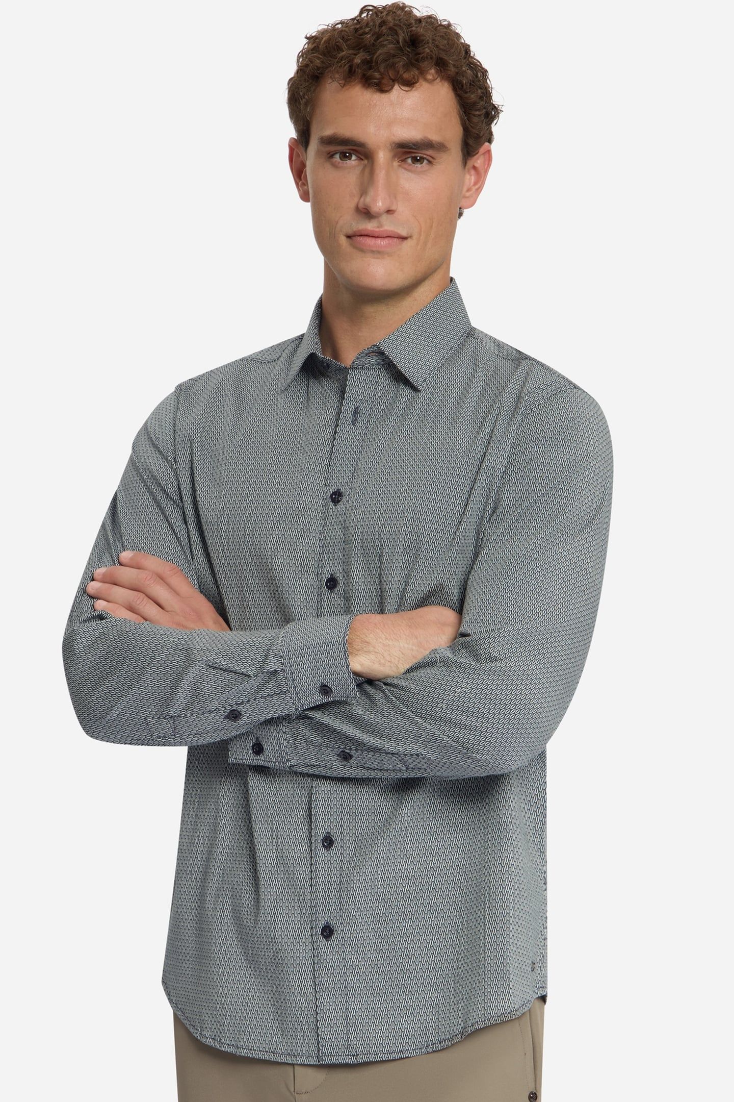 SHIRT STRETCH ALLOVER PRINTED DARK NIGHT 1