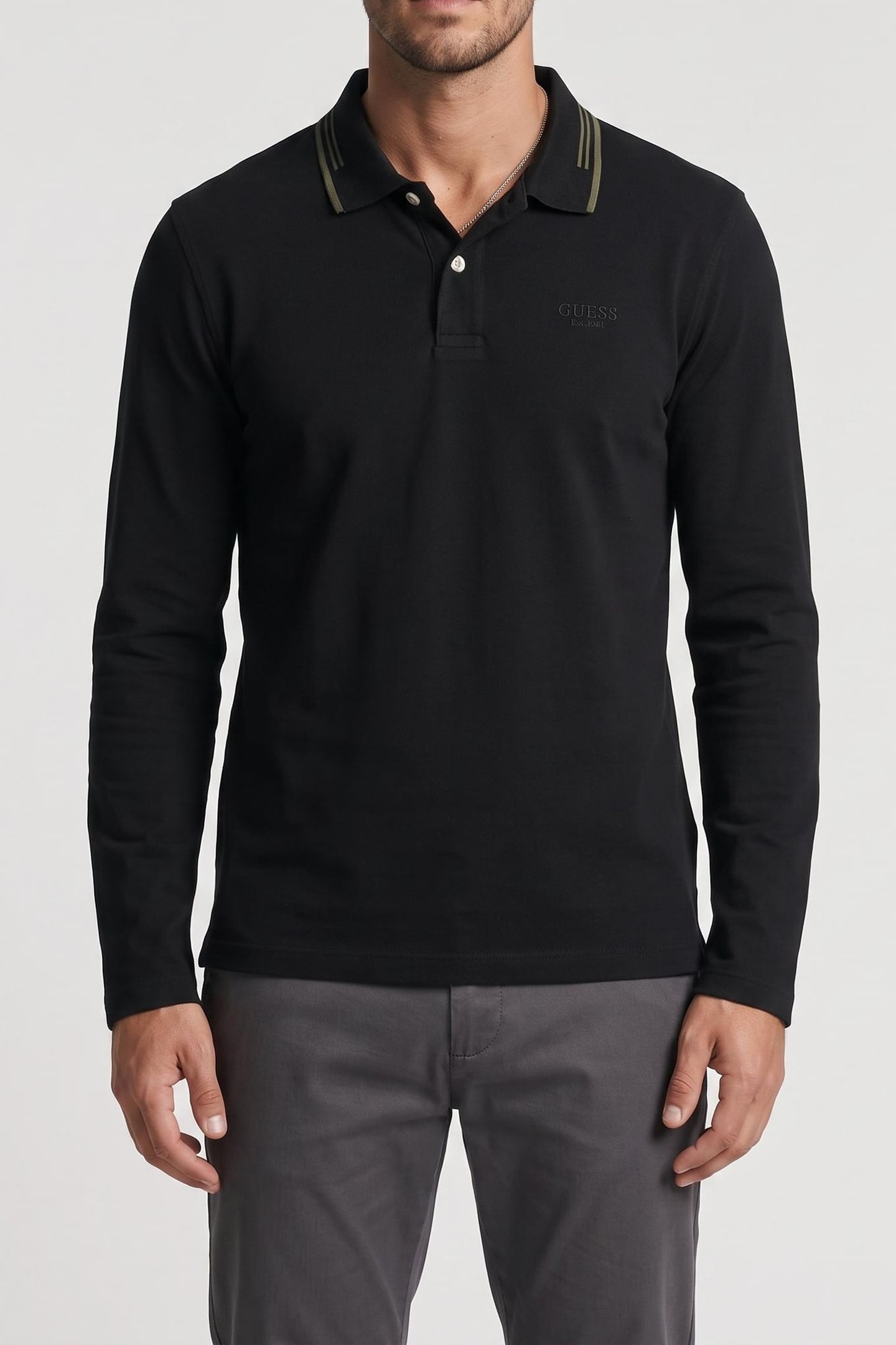 STU LS POLO JET BLACK A996 1