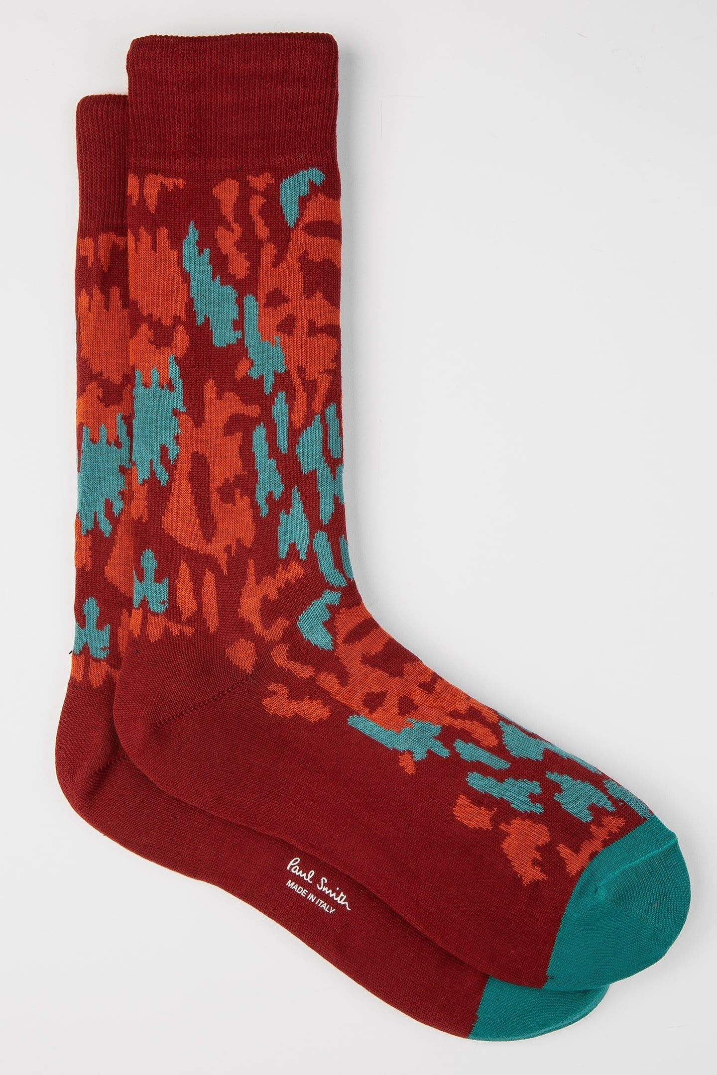 MEN SOCK BRISTOL CAMO BURGUNDY/ BORDE 1