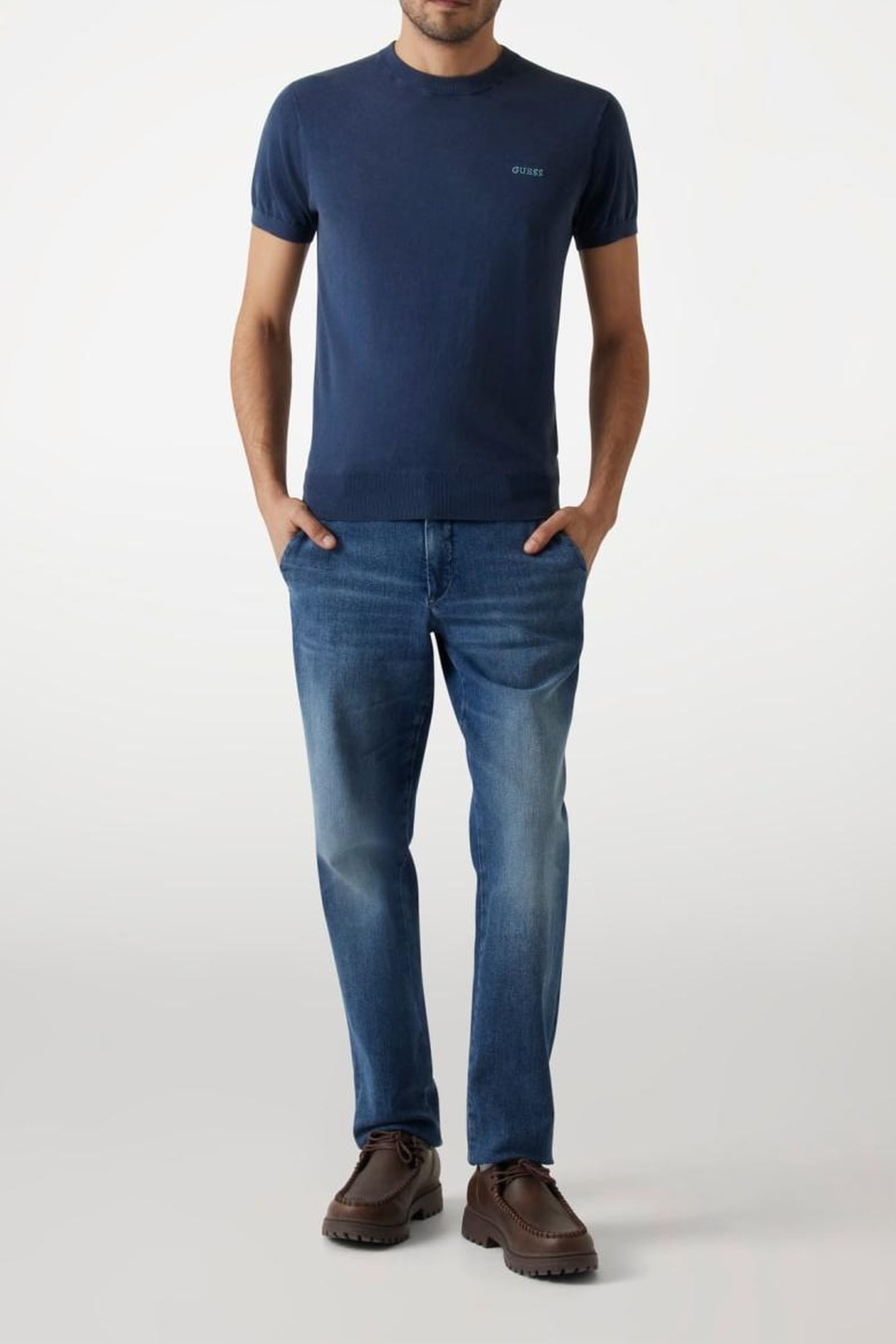 CORNELL WASHED SS T- SMART BLUE 2
