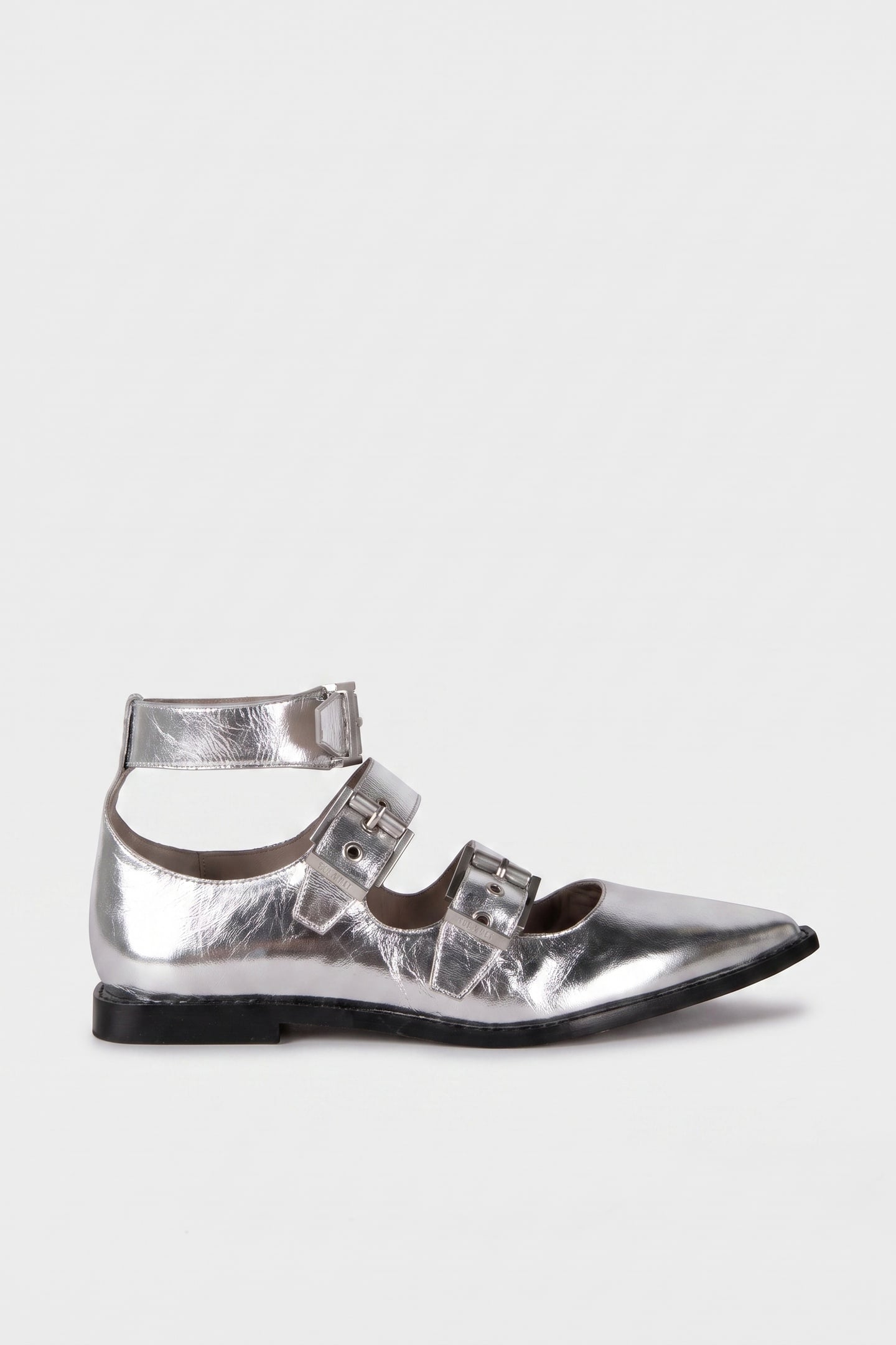 SUSAN BUCKLE SHOE SILVER 1