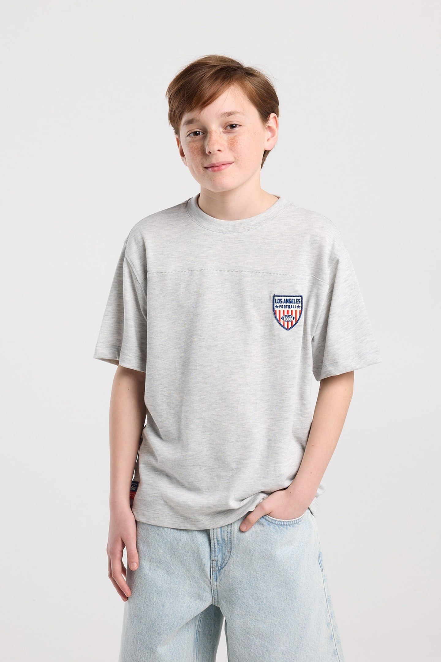 ENZO JR LIGHT GREY MELANGE 1