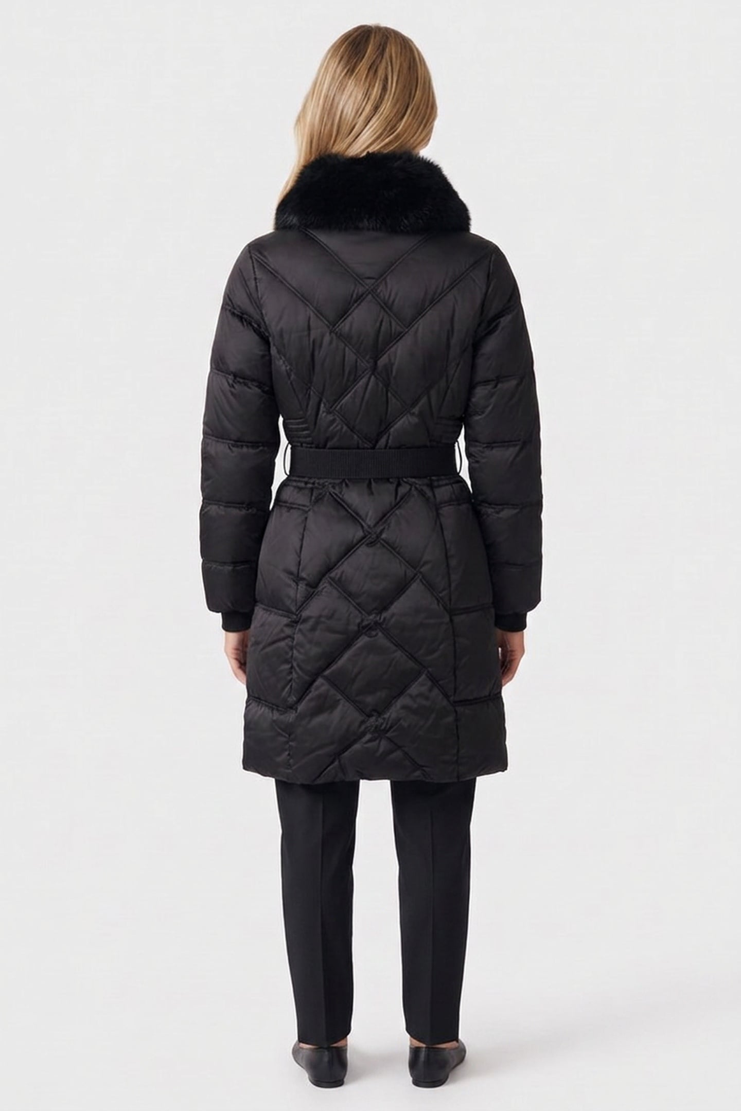 ELLY DOWN MIDI JACKE JET BLACK A996 2