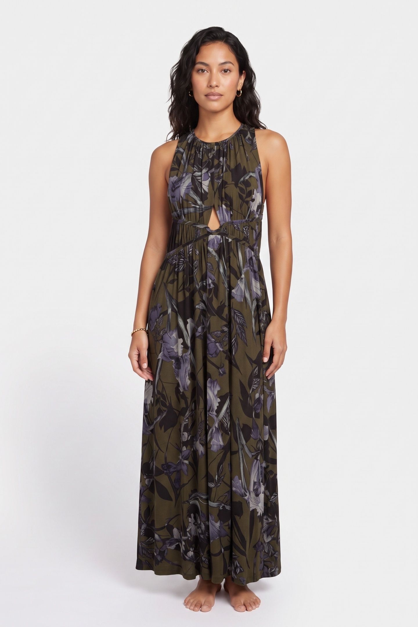 KAYA BATU DRESS DEEP KHAKI GREEN 1