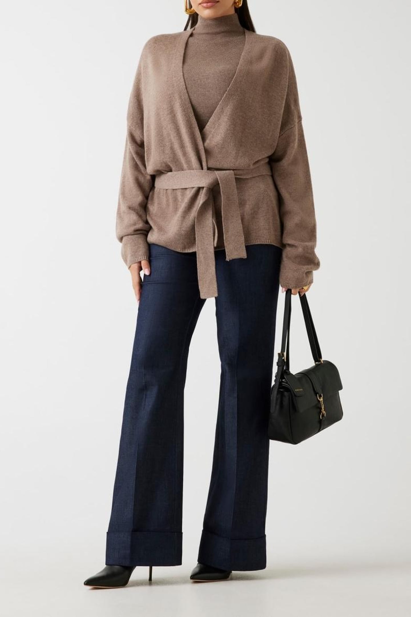 AFRAH KIMONO OVER CA SILK TAUPE HEATHER 2