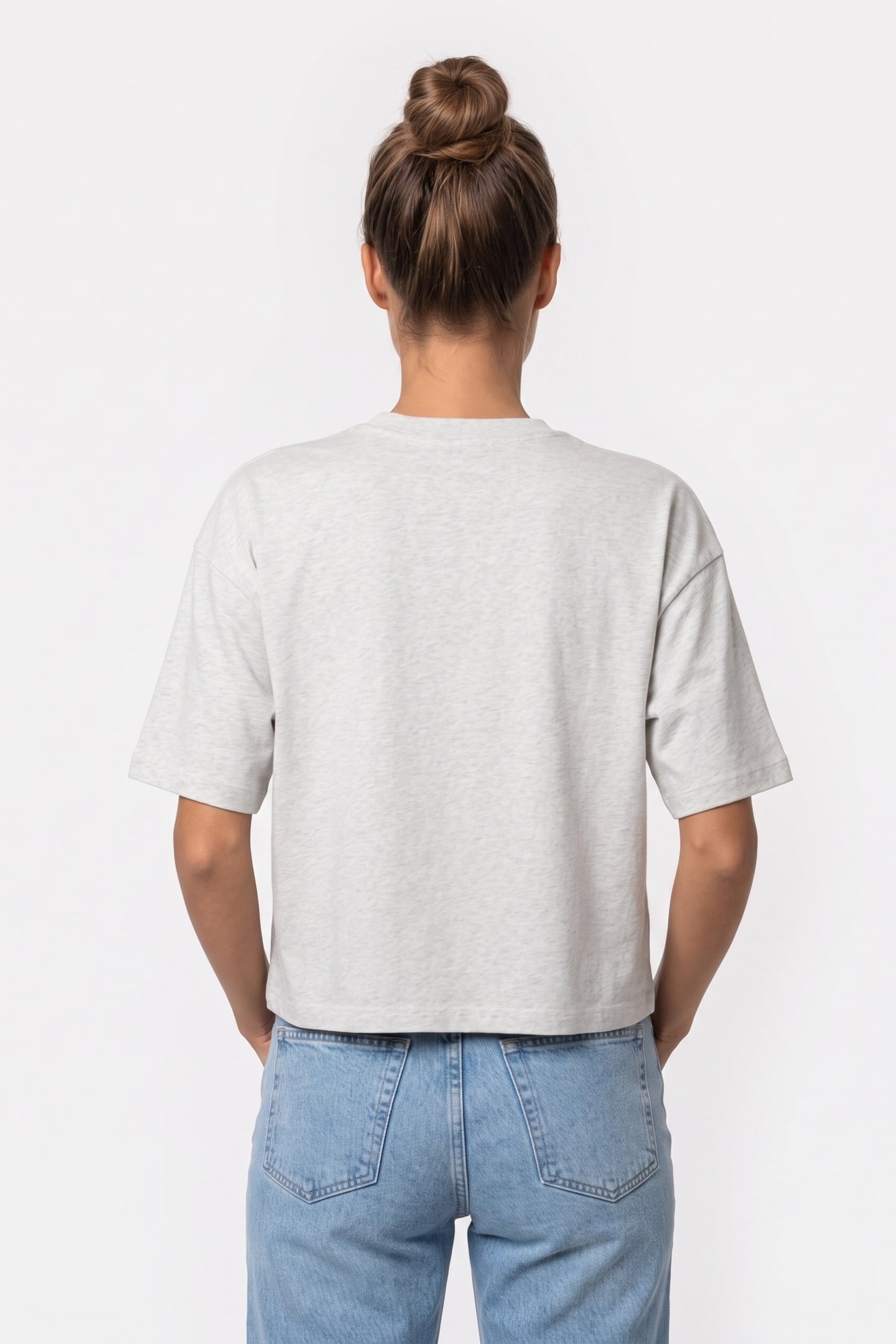 SHORT SLEEVE HERITAGE LABEL OVERSHIRT LIGHT GREY HEATHER 2