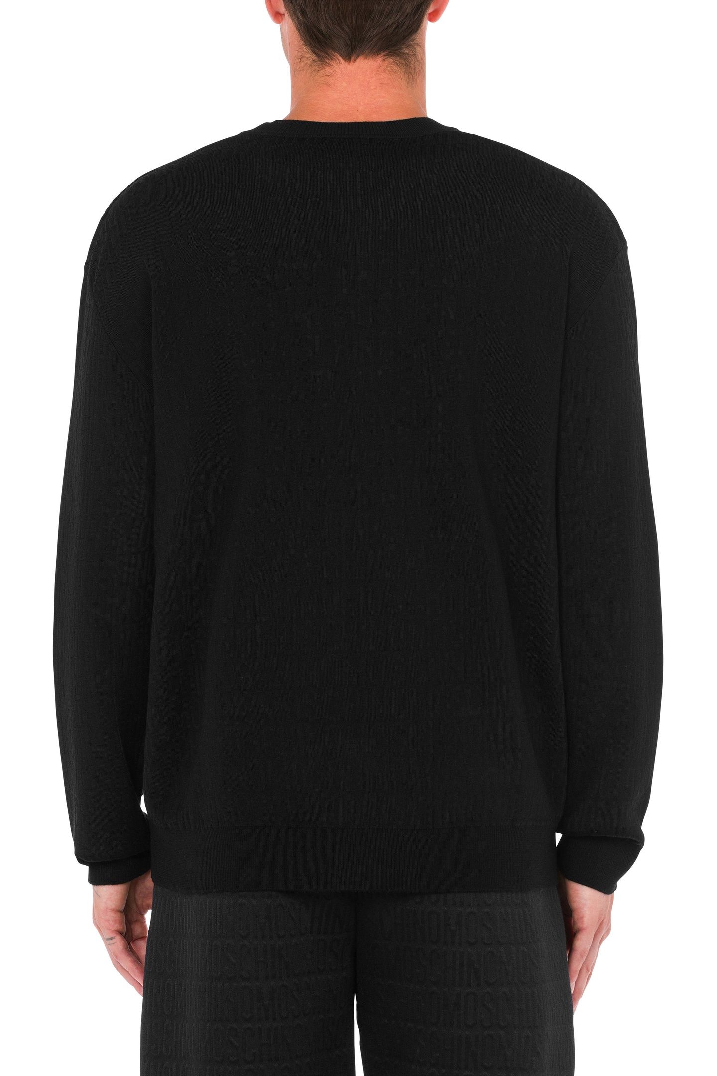 ALLOVER LOGO WOOL CARDIGAN BLACK 2