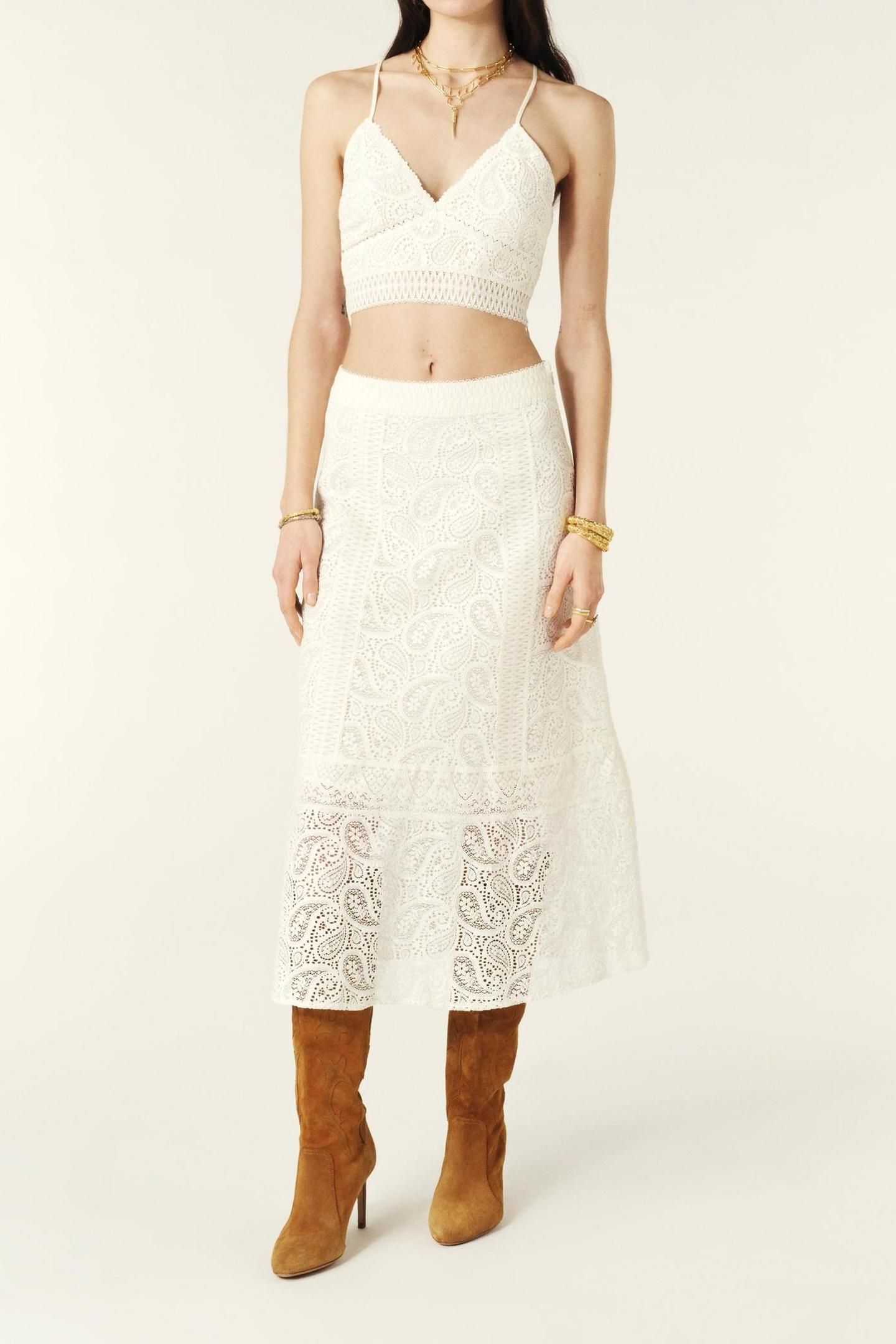 MID-LENGTH SKIRT ECRU 4