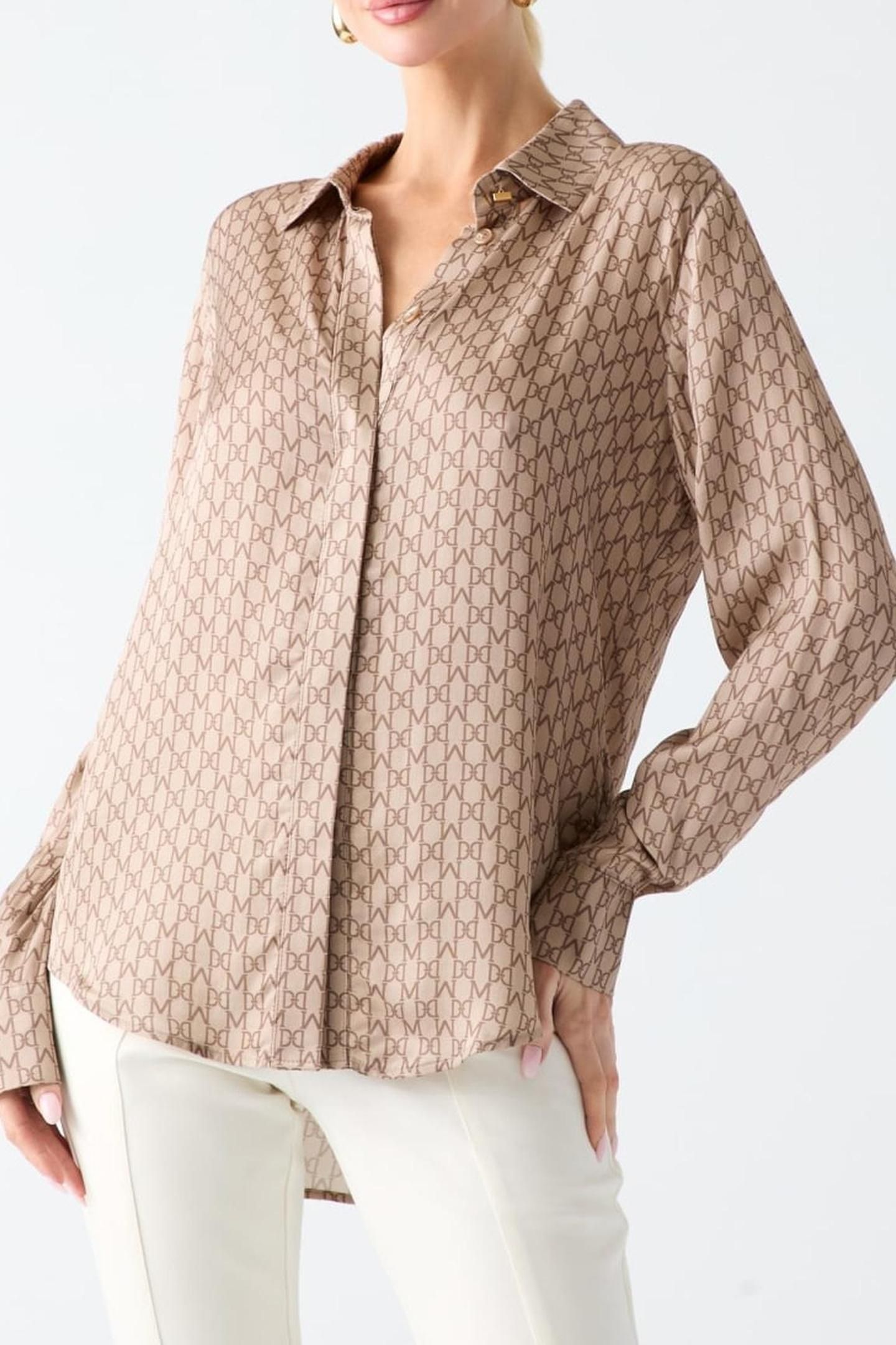 NEW MELISSA SHIRT MONOGRAM COMBO VELVE 1