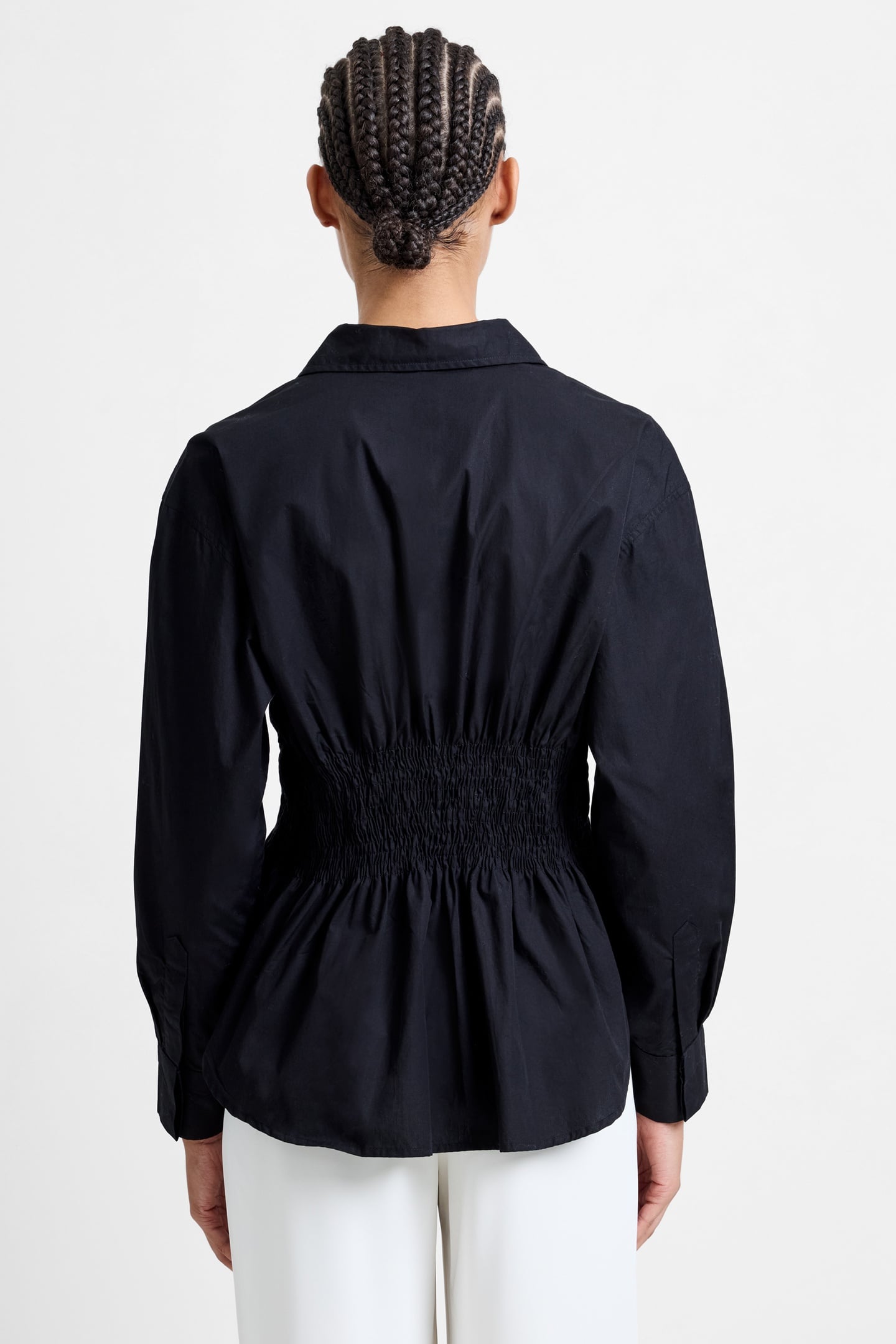 CAMBRIA COTTON SMOCKED SHIRT BLACKOUT 3