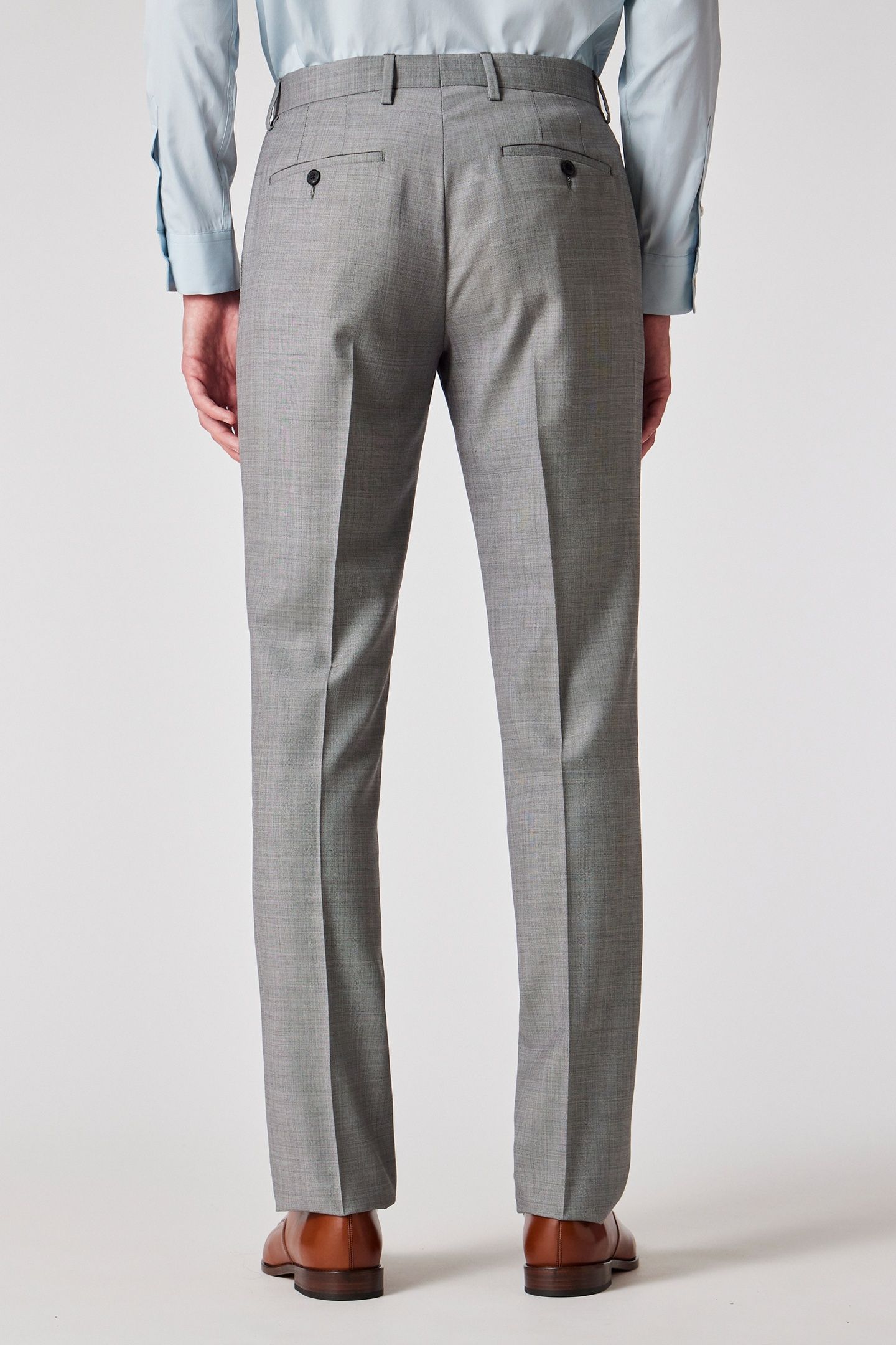 MENS TAILORED FIT 2 BUTTON SUIT GREY BEIGE 4