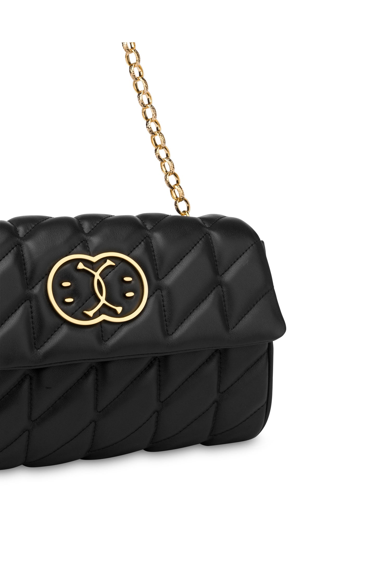 DOUBLE SMILEY® QUILTED SHOULDER BAG BLACK 4