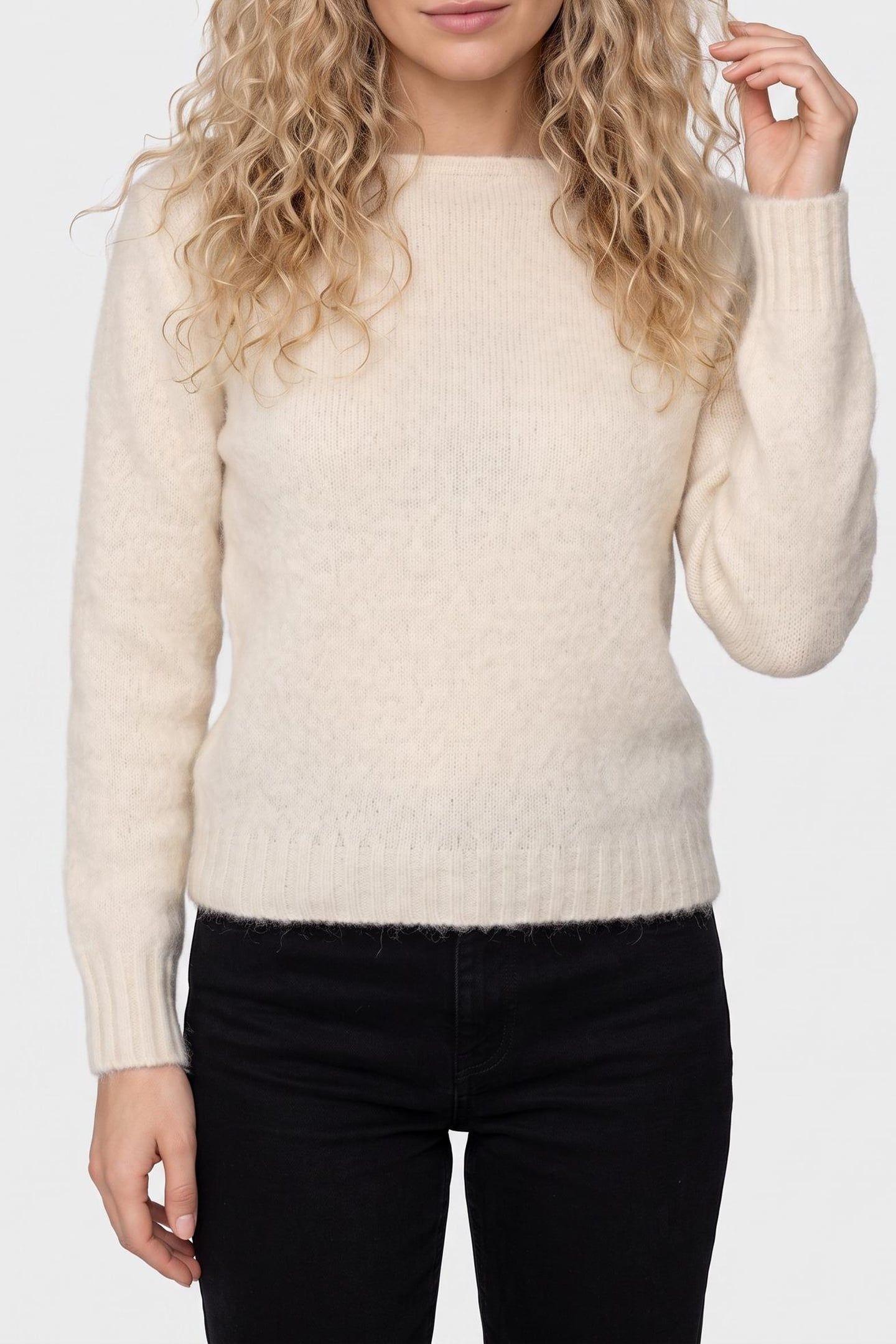 AGNES BOAT NECK TOP MACADAMIA MULTI 1
