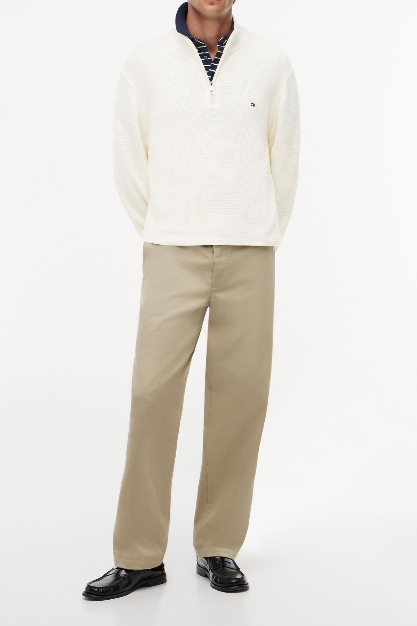 SEASONAL STRUCTURE HALF-ZIP JUMPER IVORY PETAL 2