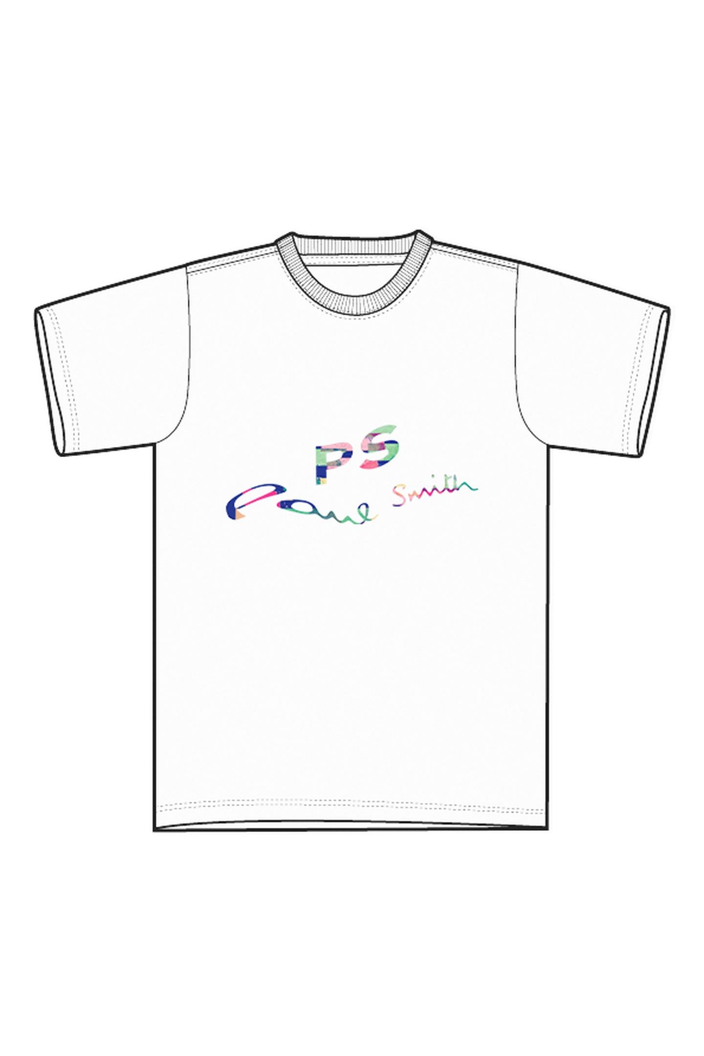 MENS REG FIT SS T SHIRT PS PAUL SMITH WHITE 4
