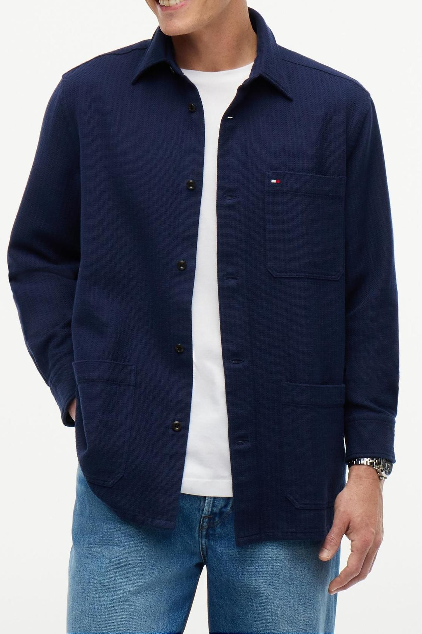 COTTON OVERSHIRT CARBON NAVY 1