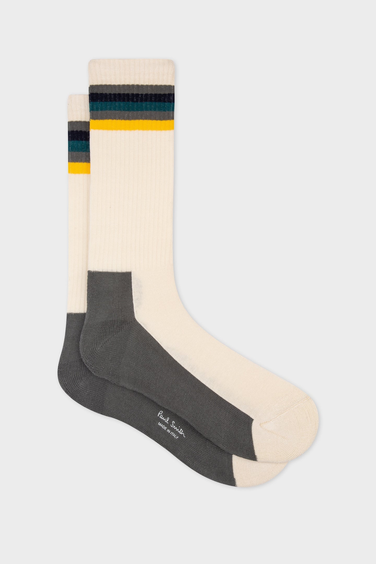 MEN SOCK ALFONZO STRIPE WHITE 3