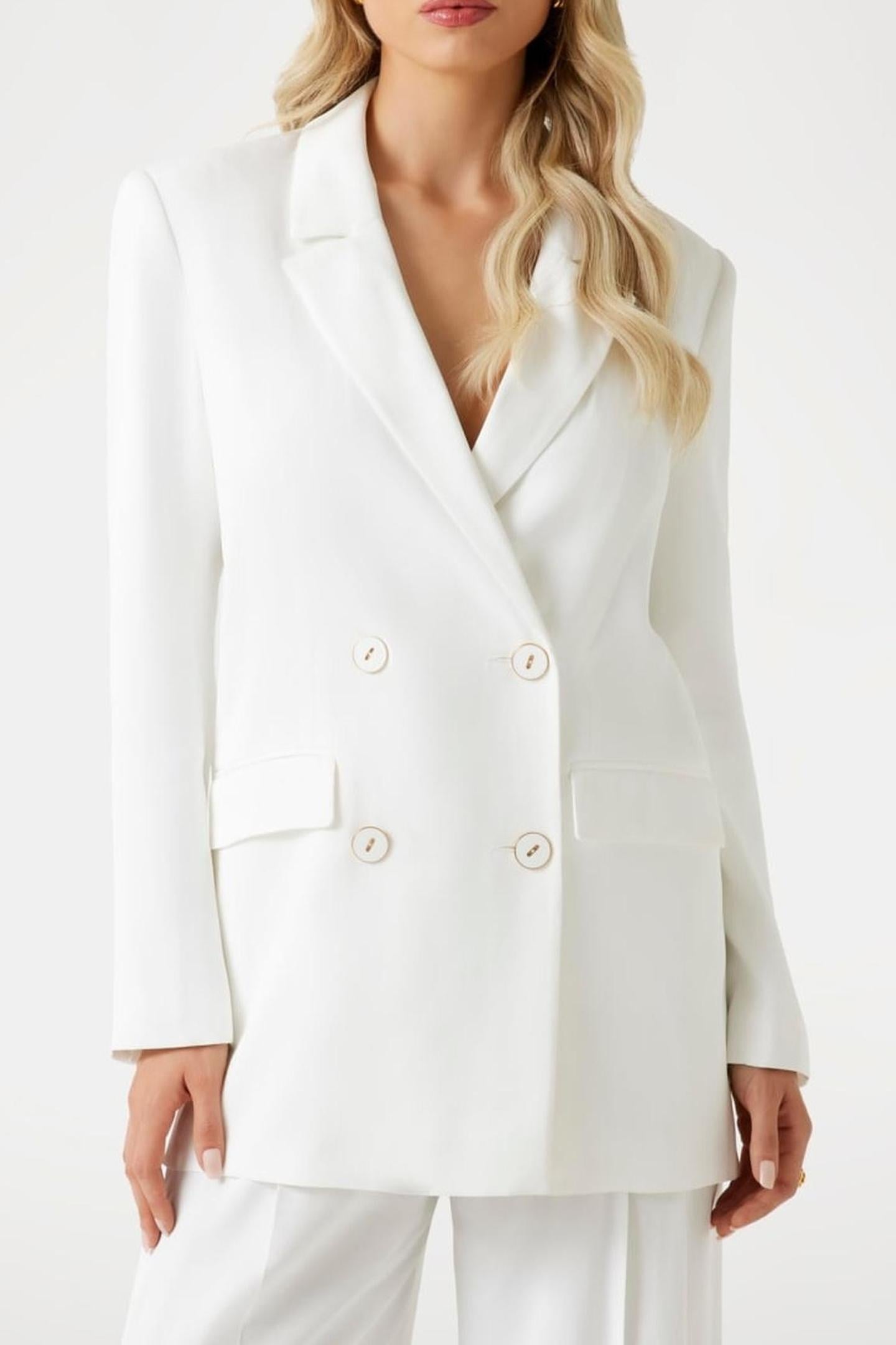 NINA DOUBLE BREASTED WHITE PEAKS 2