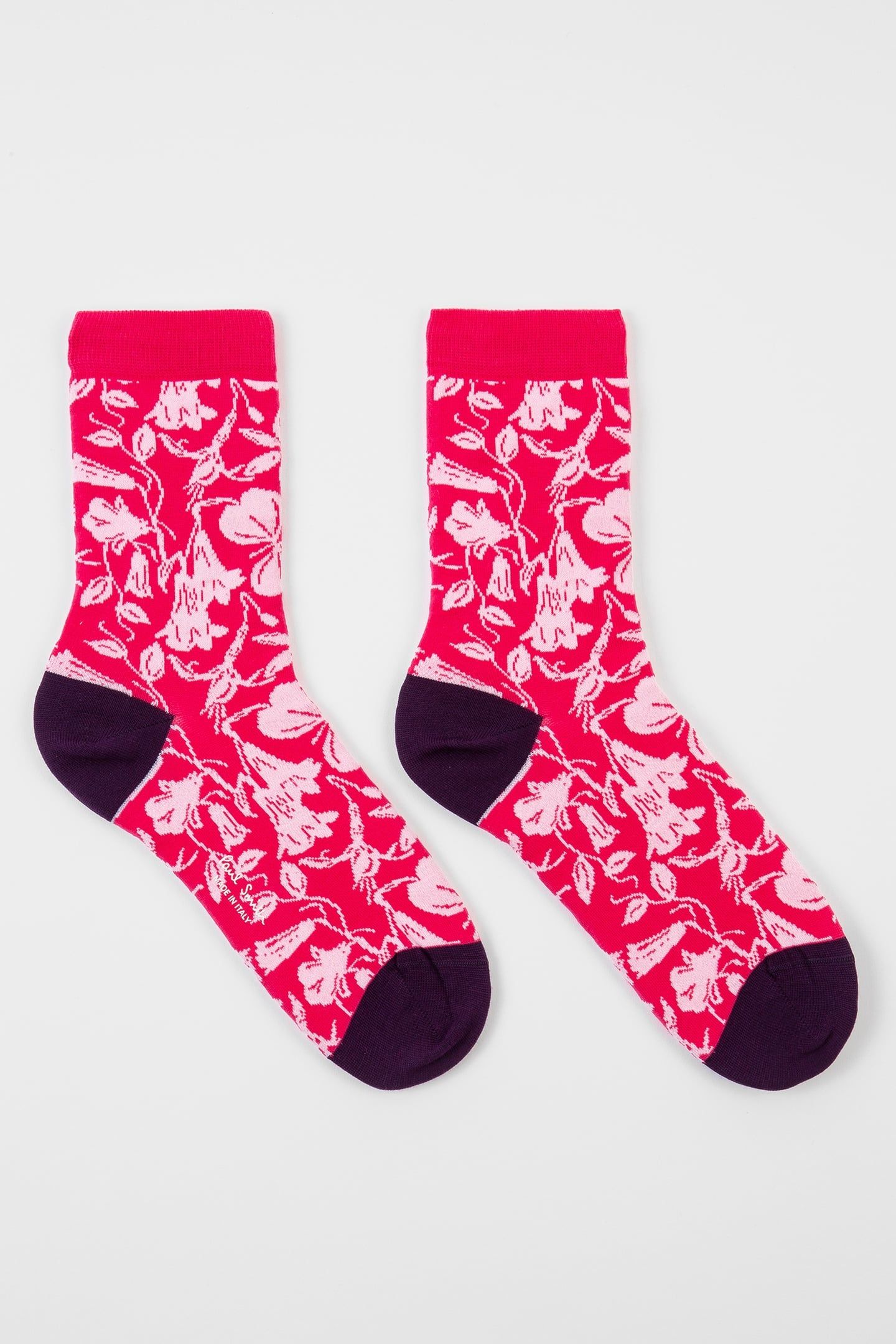 WOMEN SOCK FLOWER FUCHSIA 5