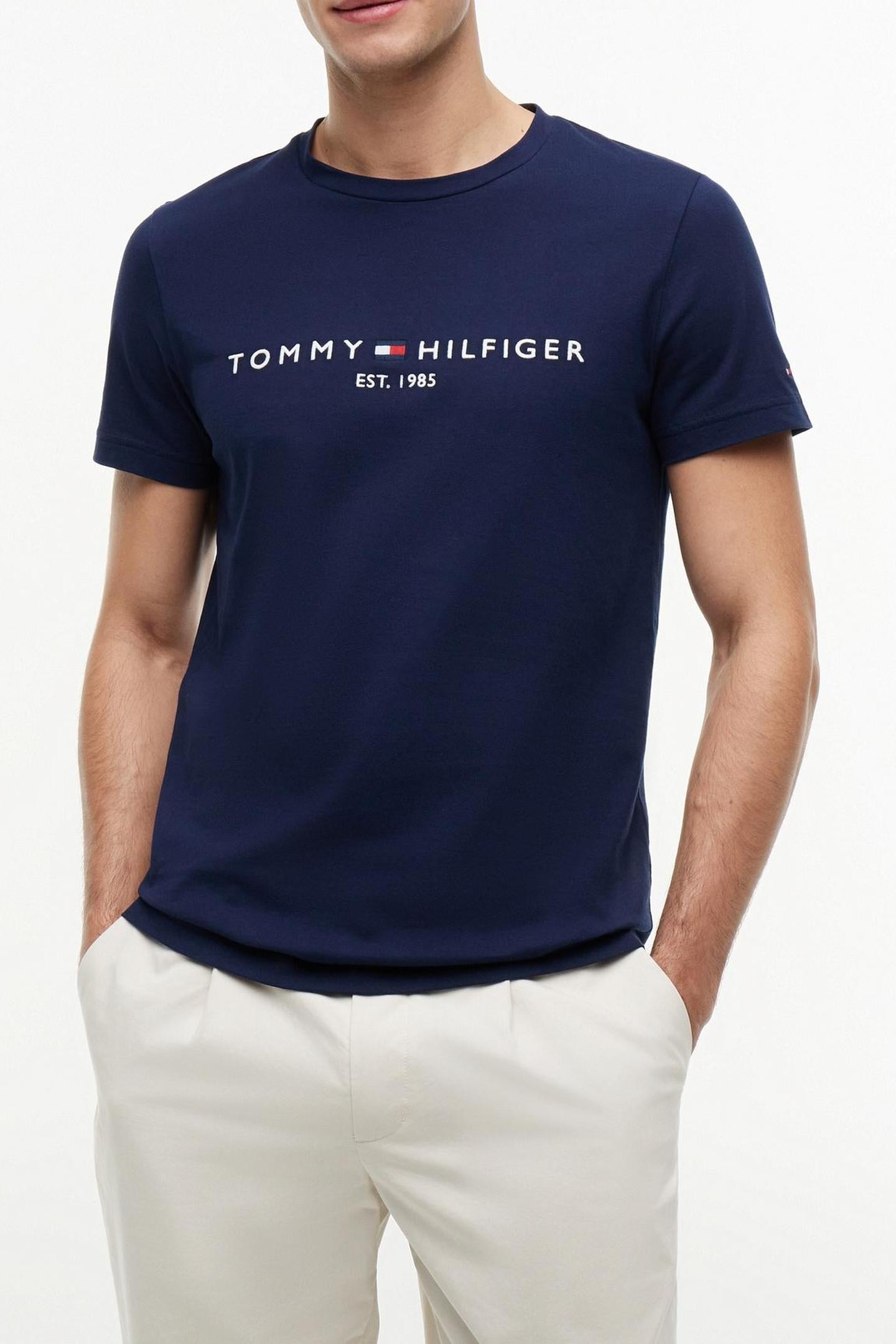 TOMMY LOGO TEE CARBON NAVY 1
