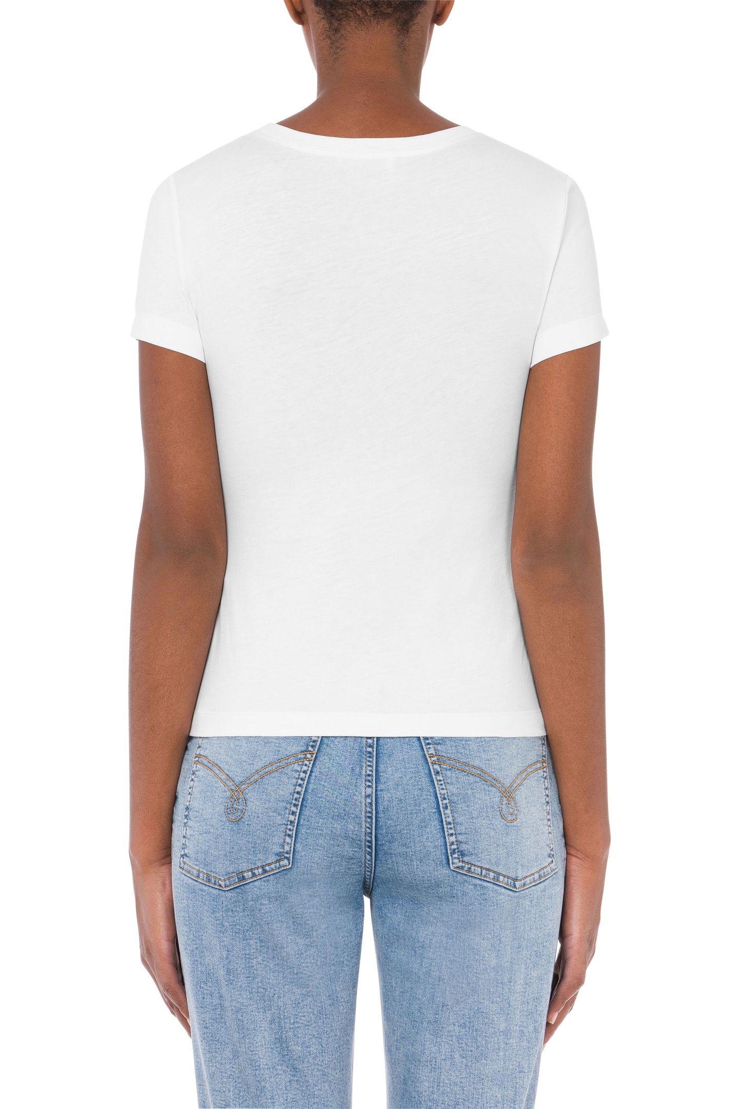 T-SHIRT IN JERSEY PEACE & LOVE WHITE 2