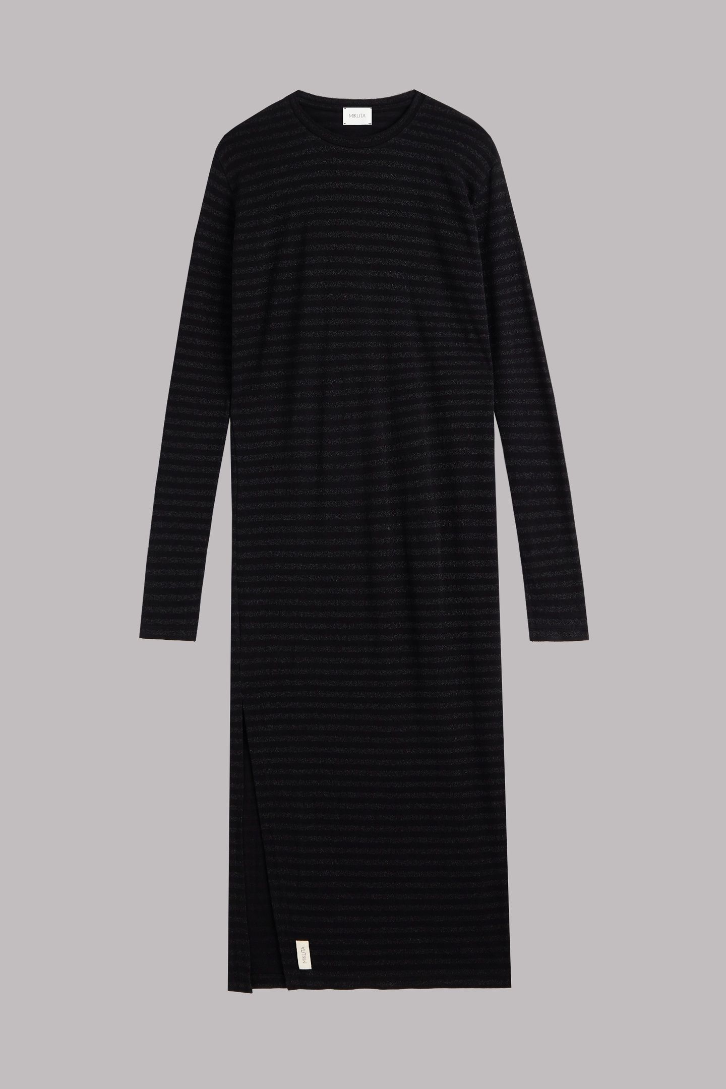 THE BLACK STRIPED SPARKLY LONGSLEEVE DRESS BLACK 3