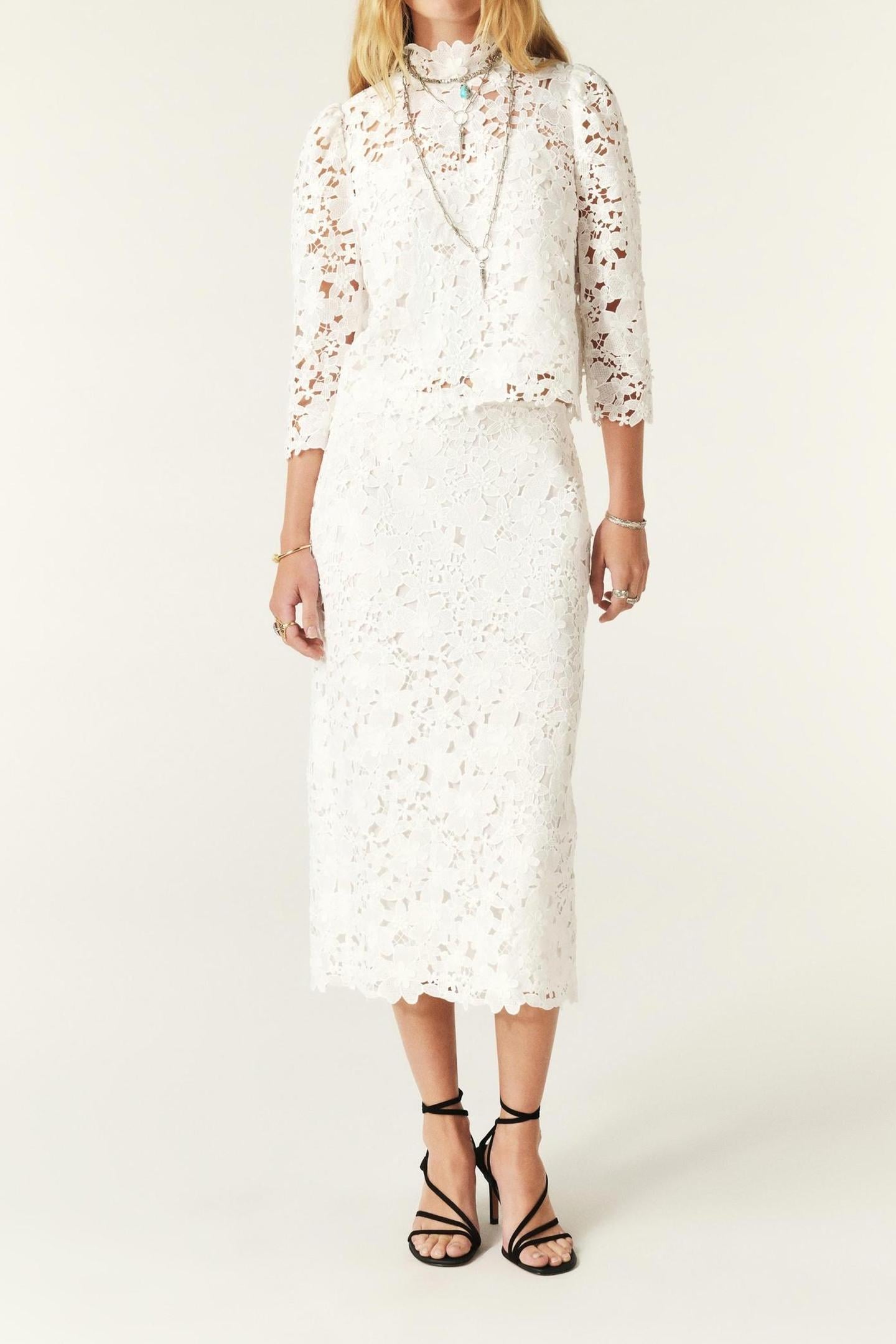 MID-LENGTH SKIRT BLANC 3
