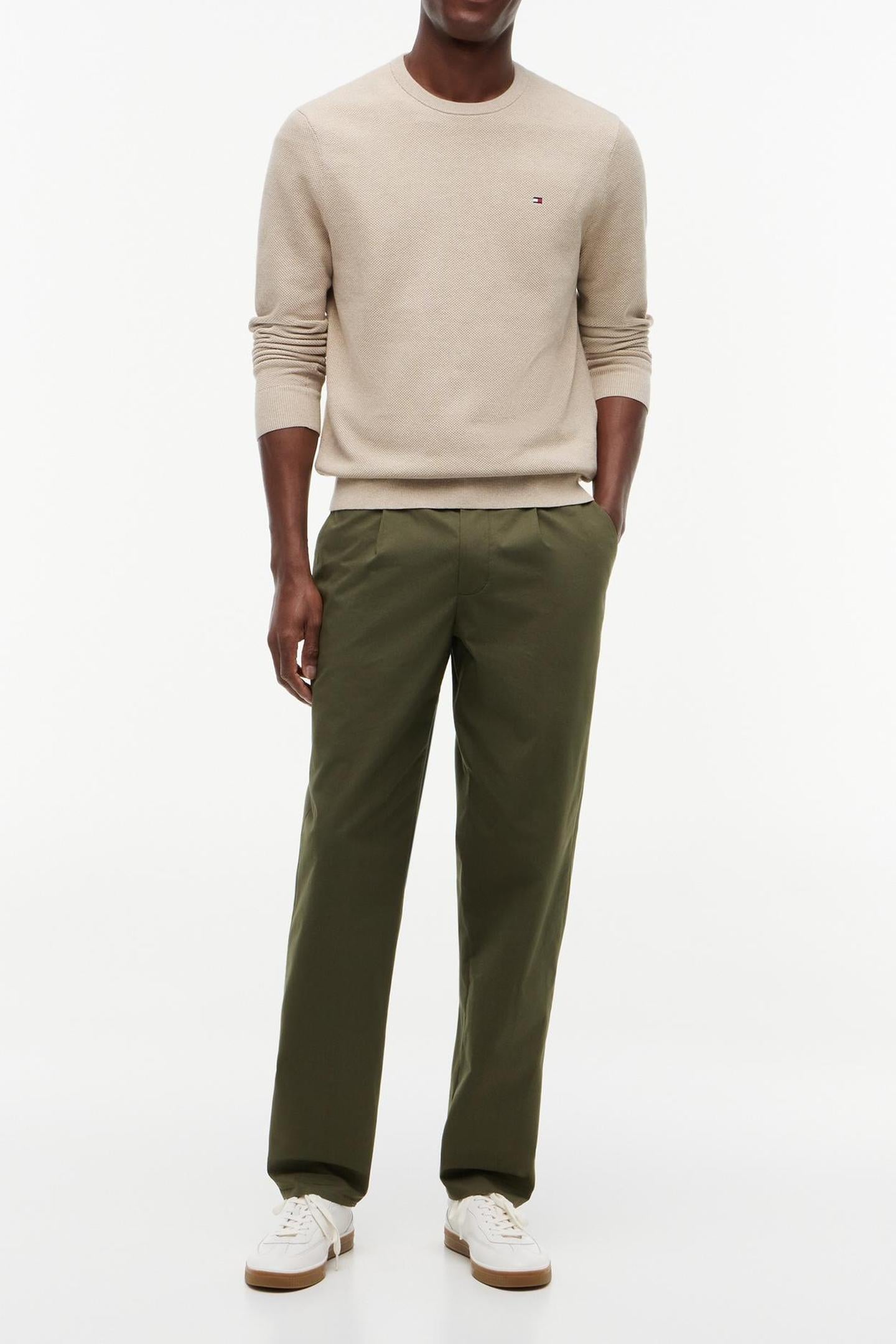 ESSENTIAL STRUCTURE SWEATER BATIQUE KHAKI HEATHER 1
