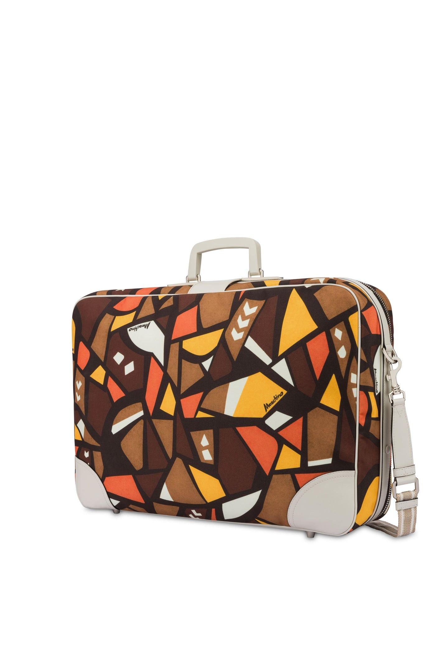CANVAS TRAVEL BAG WOOD PRINT BROWN 2