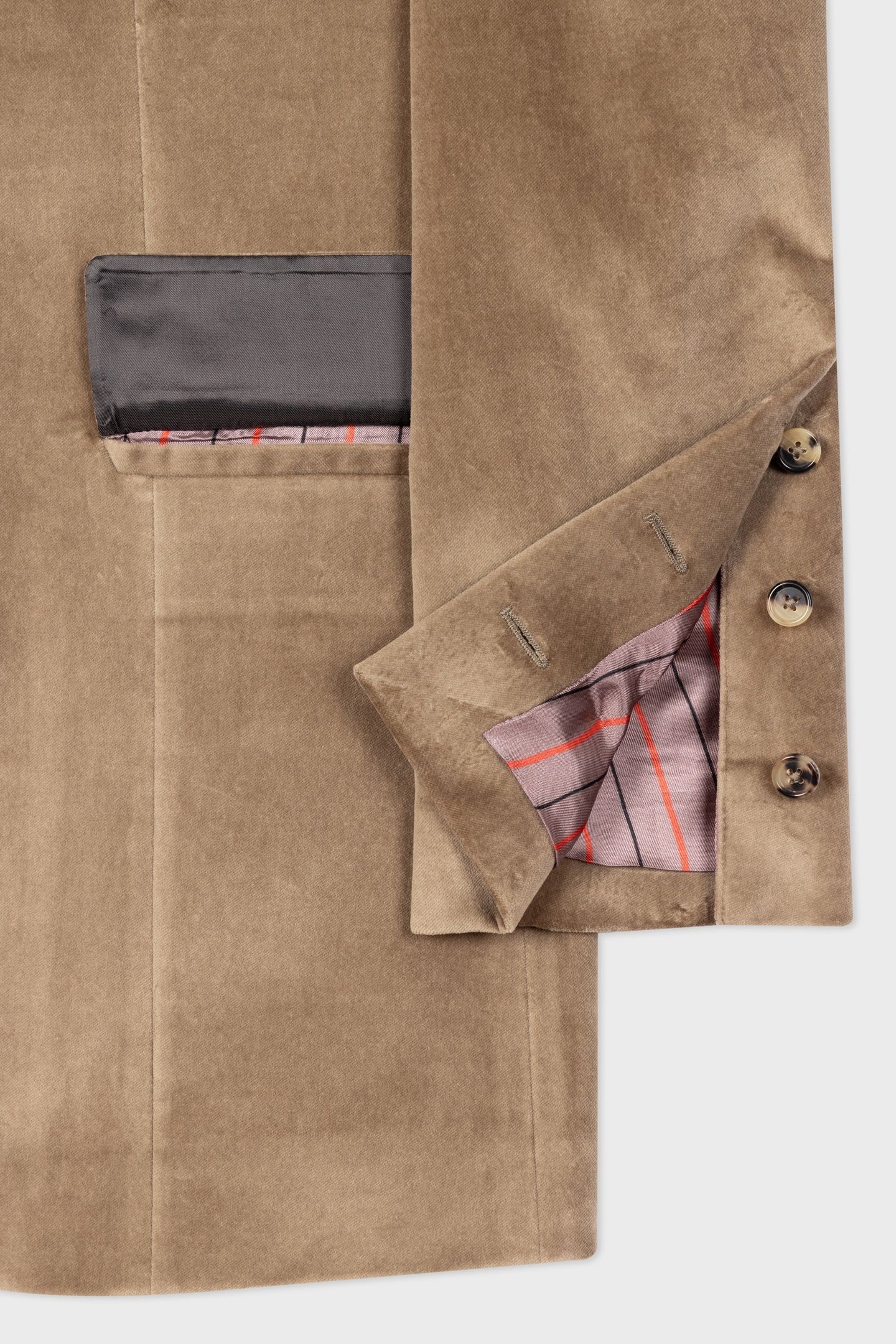 MENS 2 BUTTON JACKET KHAKI 1
