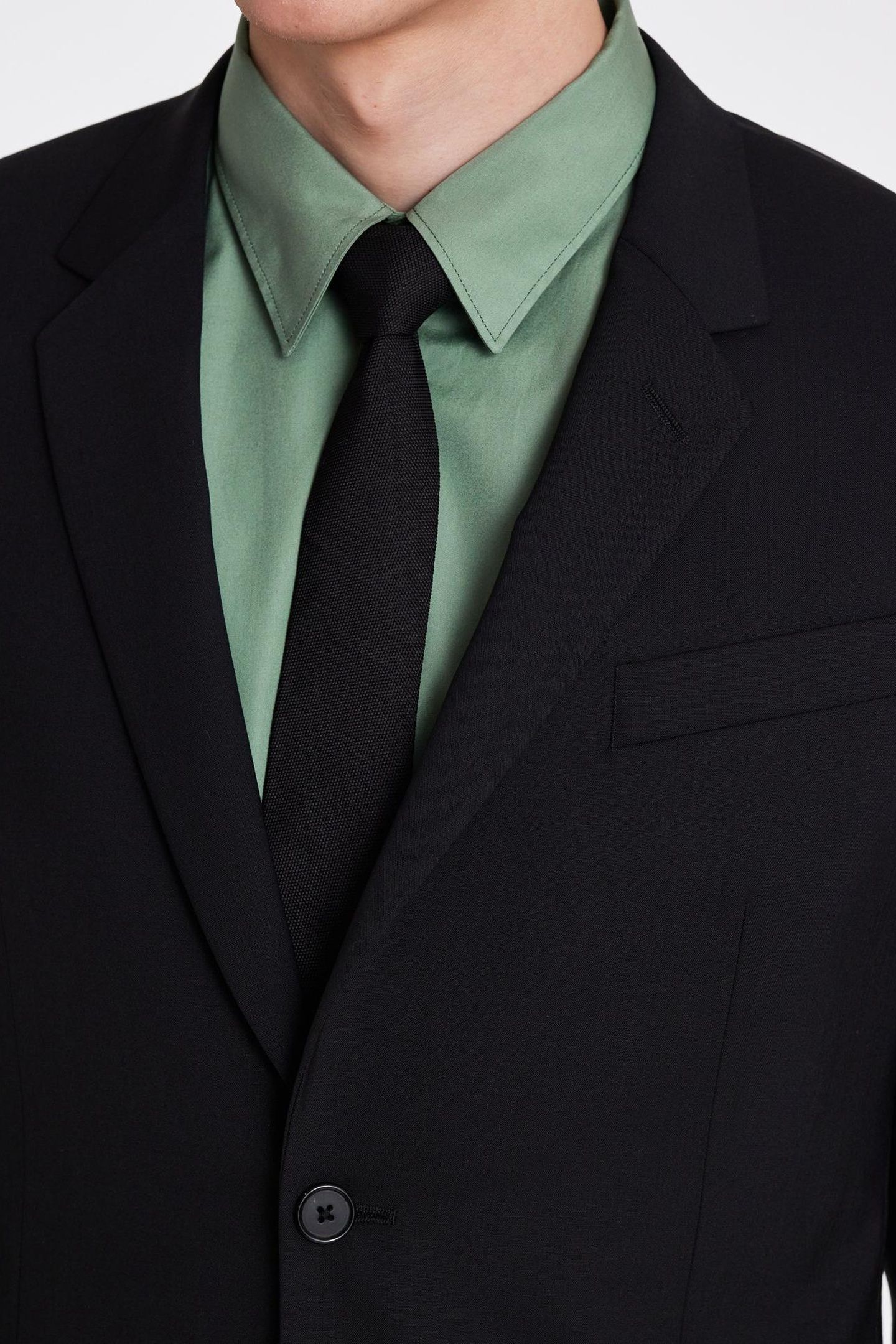 MENS SLIM FIT 2 BUTTON SUIT BLACK 9