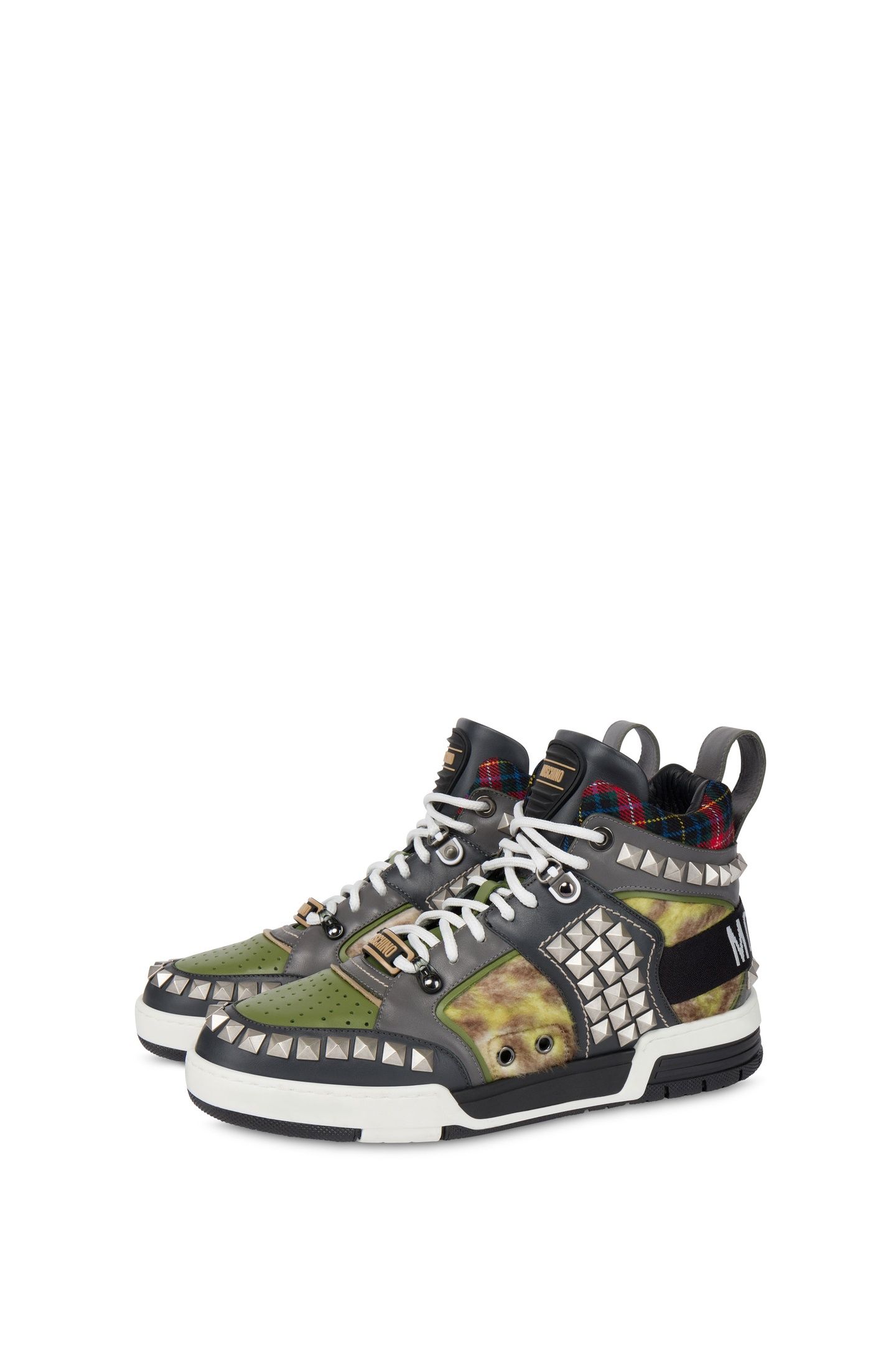 MILITARY PATCHWORK HIGH-TOP SNEAKERS MULTICOLOR 2