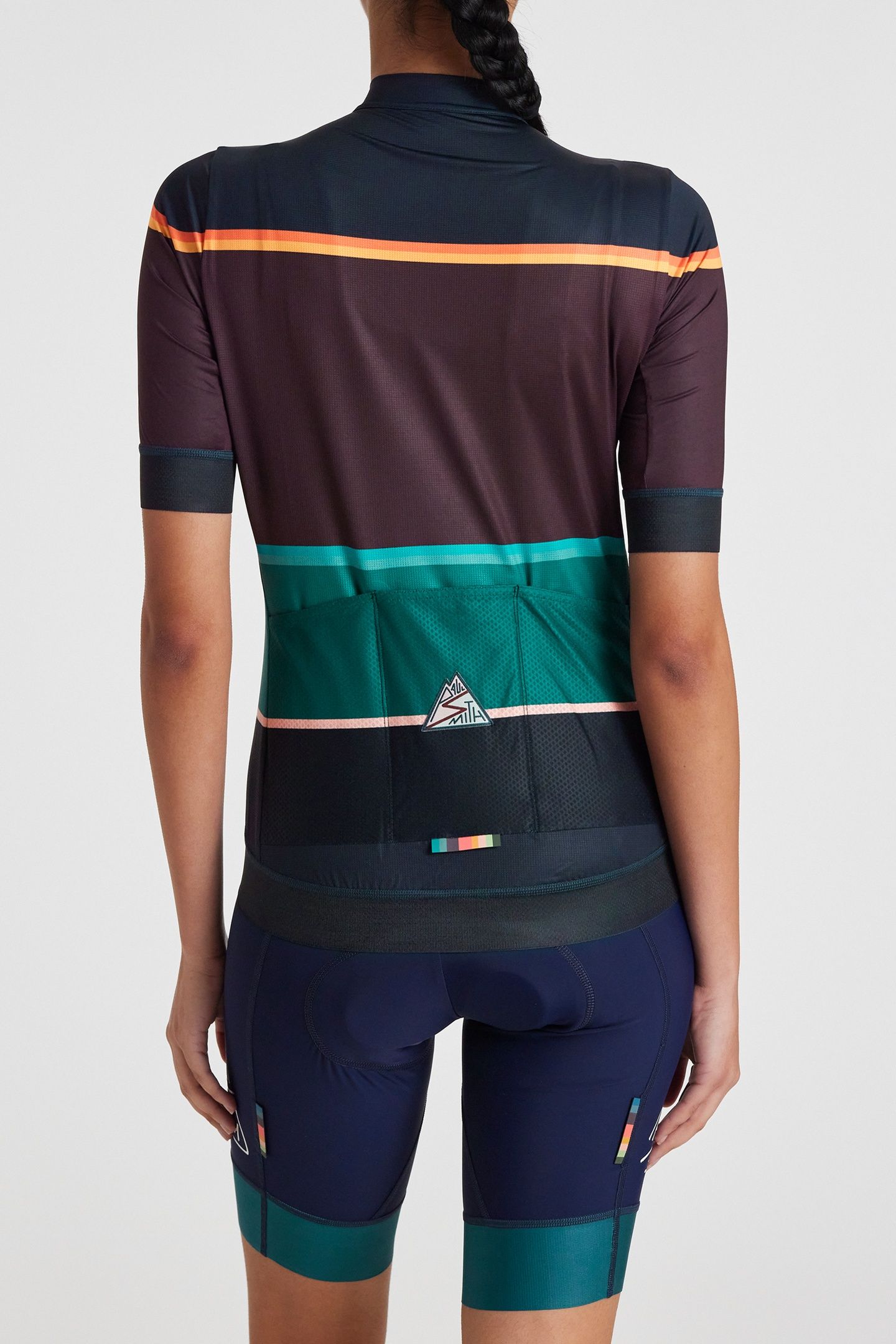WOMENS CYCLE JERSEY S/S BOLD STRIPE VERY DARK NAVY 9