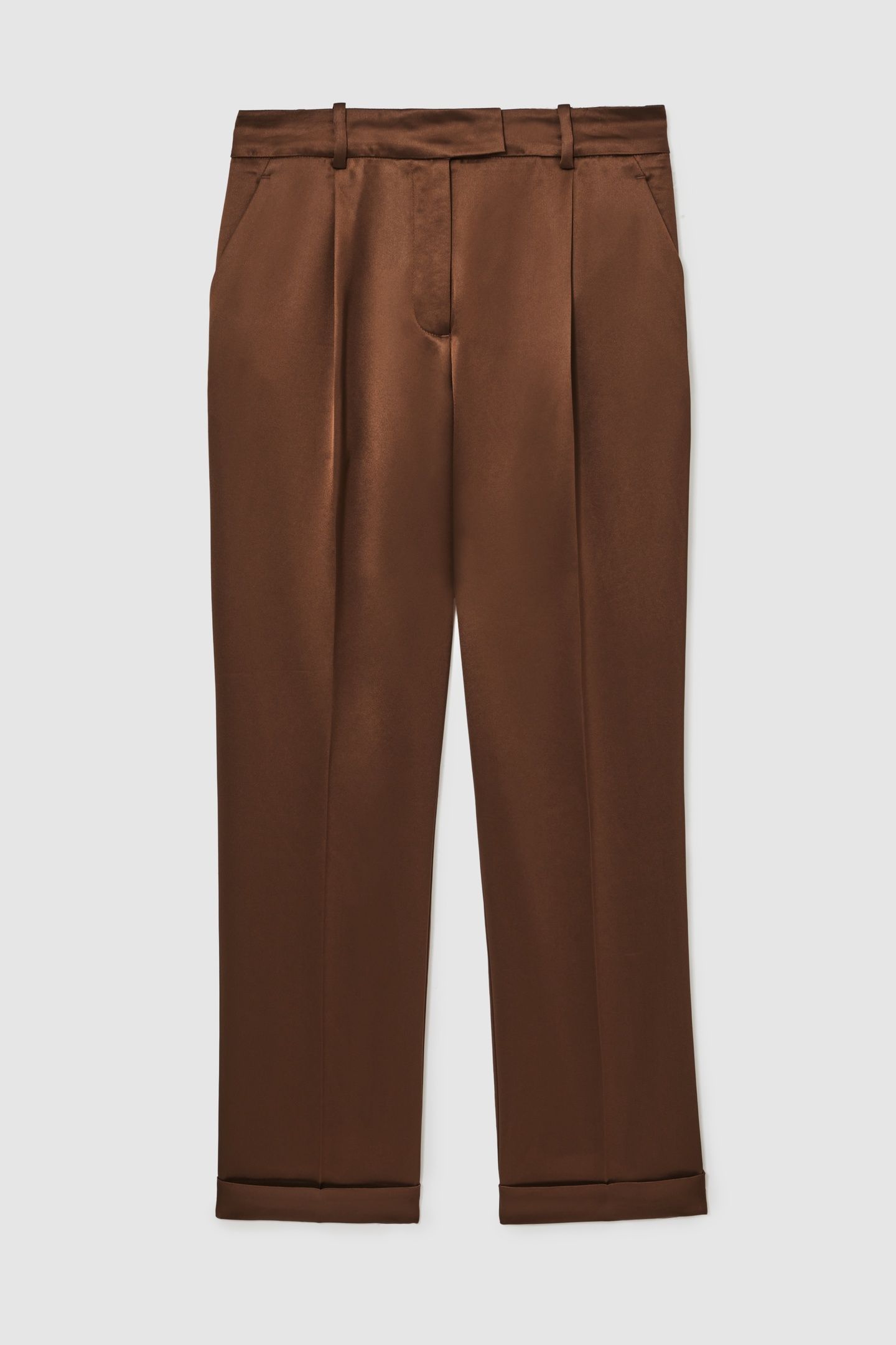 SATIN TAPER TROUSER BRONZE 3