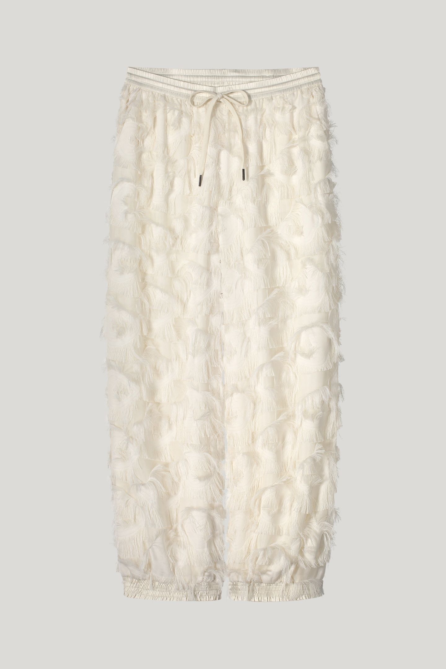PANTS FRINGE FLUFFY IVORY 1