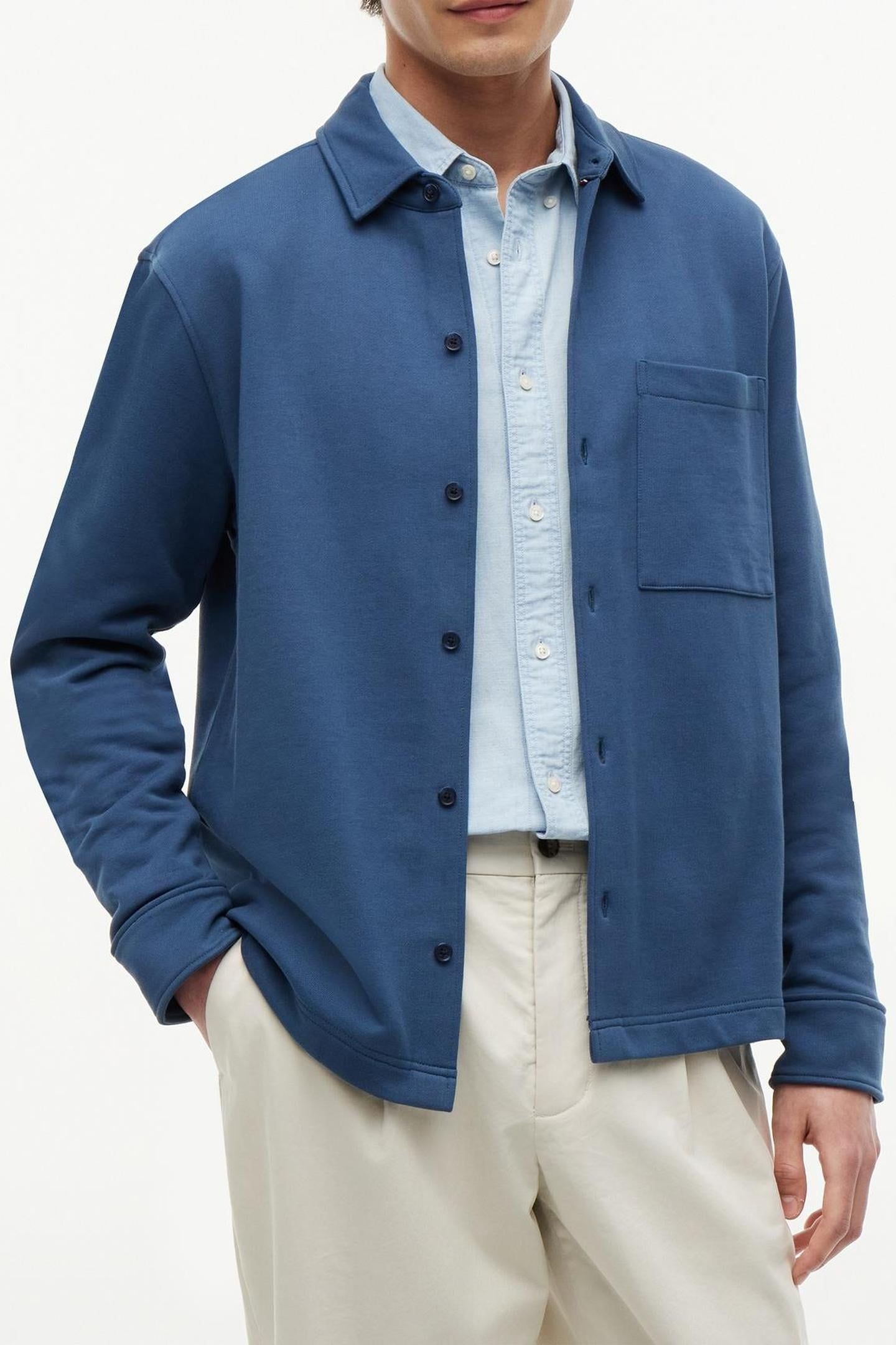 BUTTON-UP CHEST-POCKET JACKET AEGEAN SEA 1