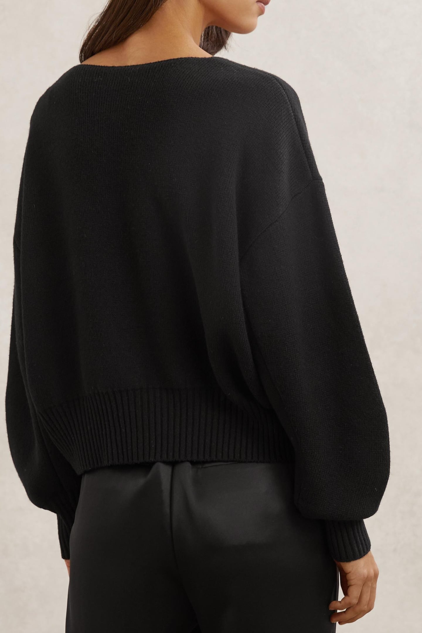 BOW CARDIGAN BLACK 3