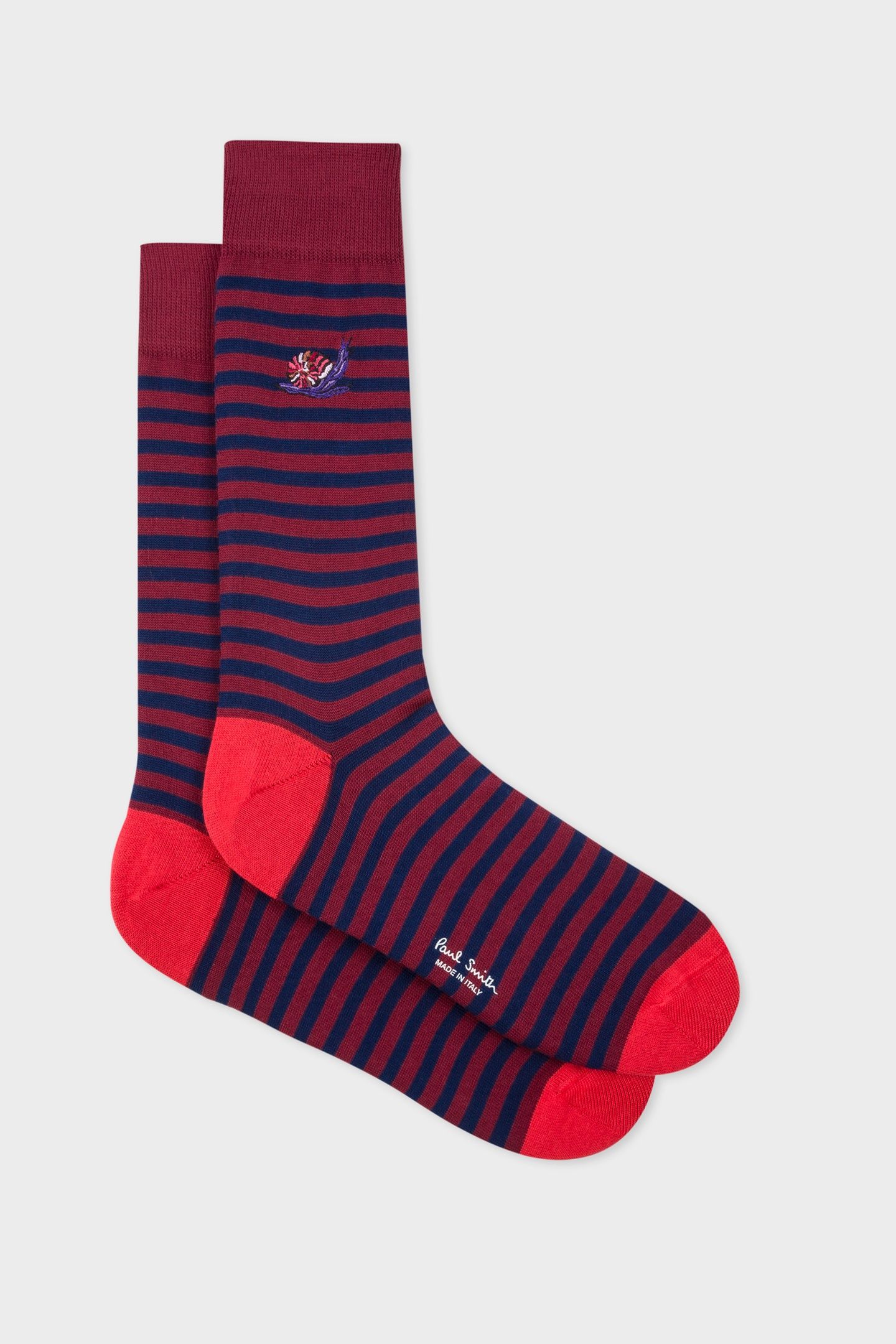 MEN SOCK DREAMER EMBRDRY BURGUNDY/ BORDE 3