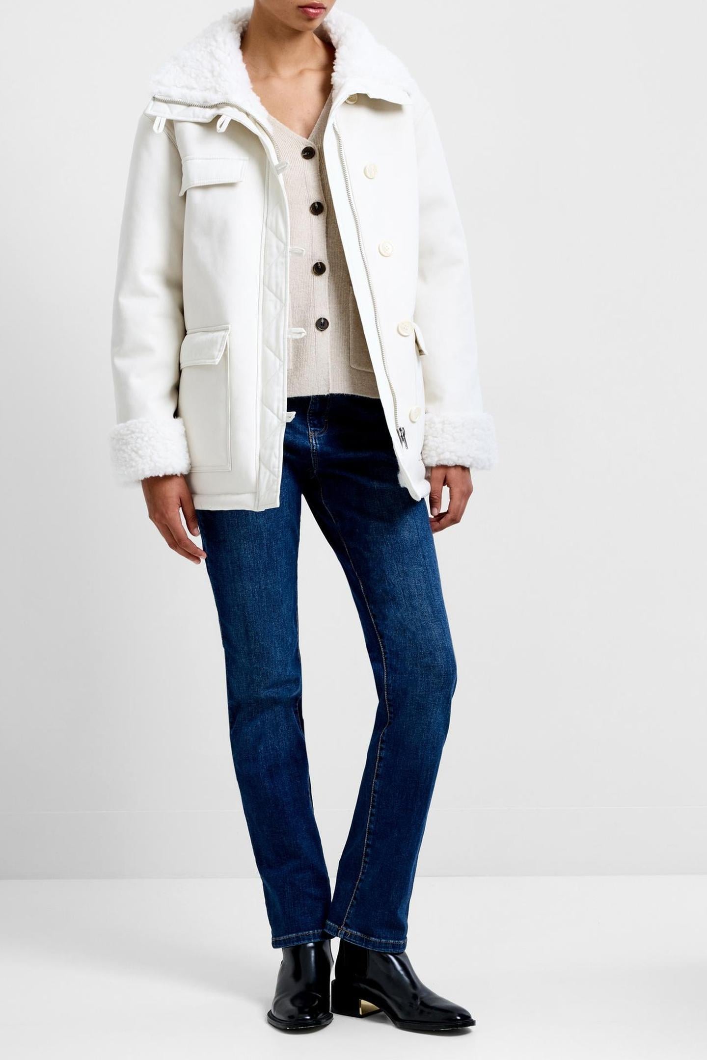 SOLISE COTTON FAUX FUR COAT ARCTIC WHITE 1