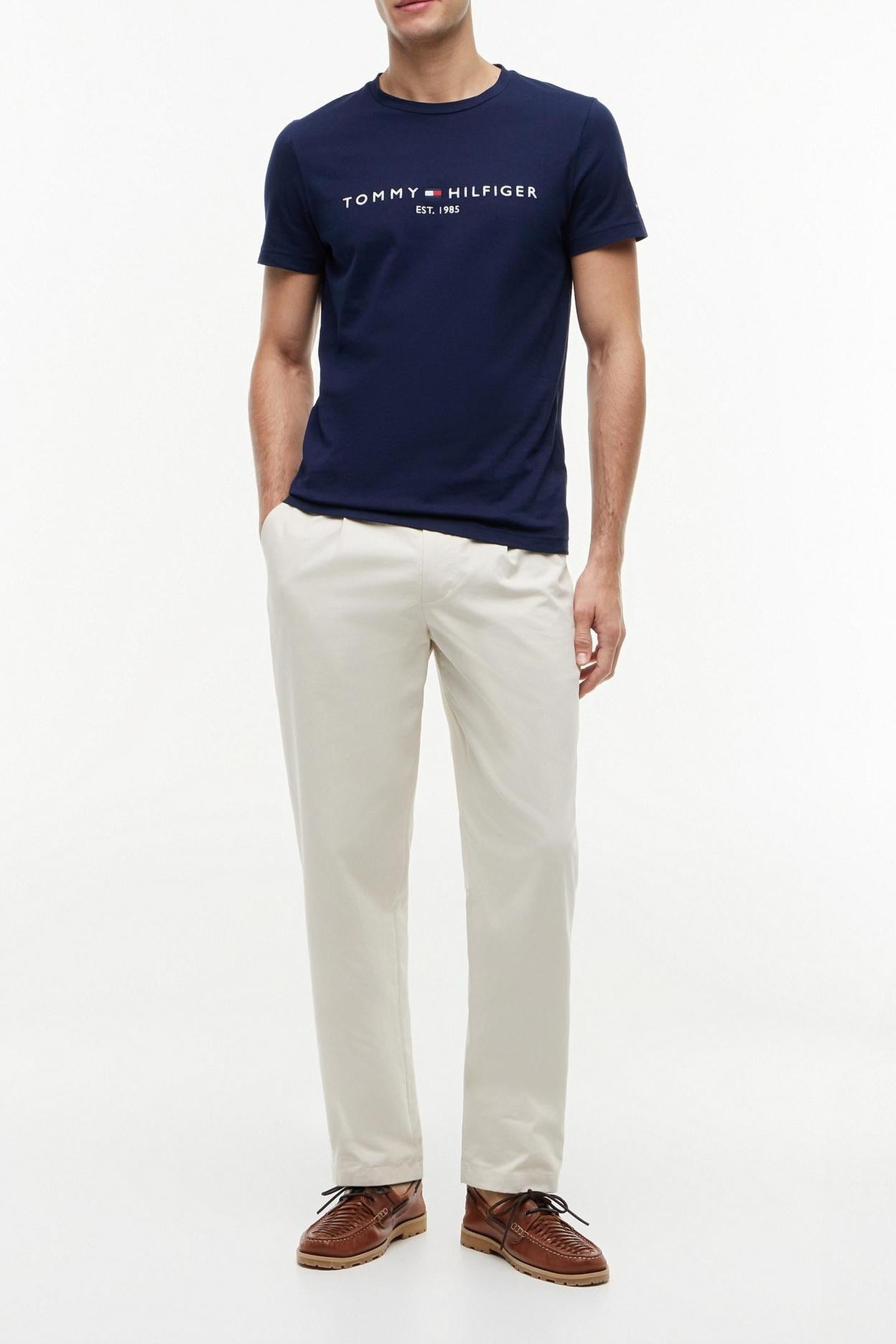 TOMMY LOGO TEE CARBON NAVY 2