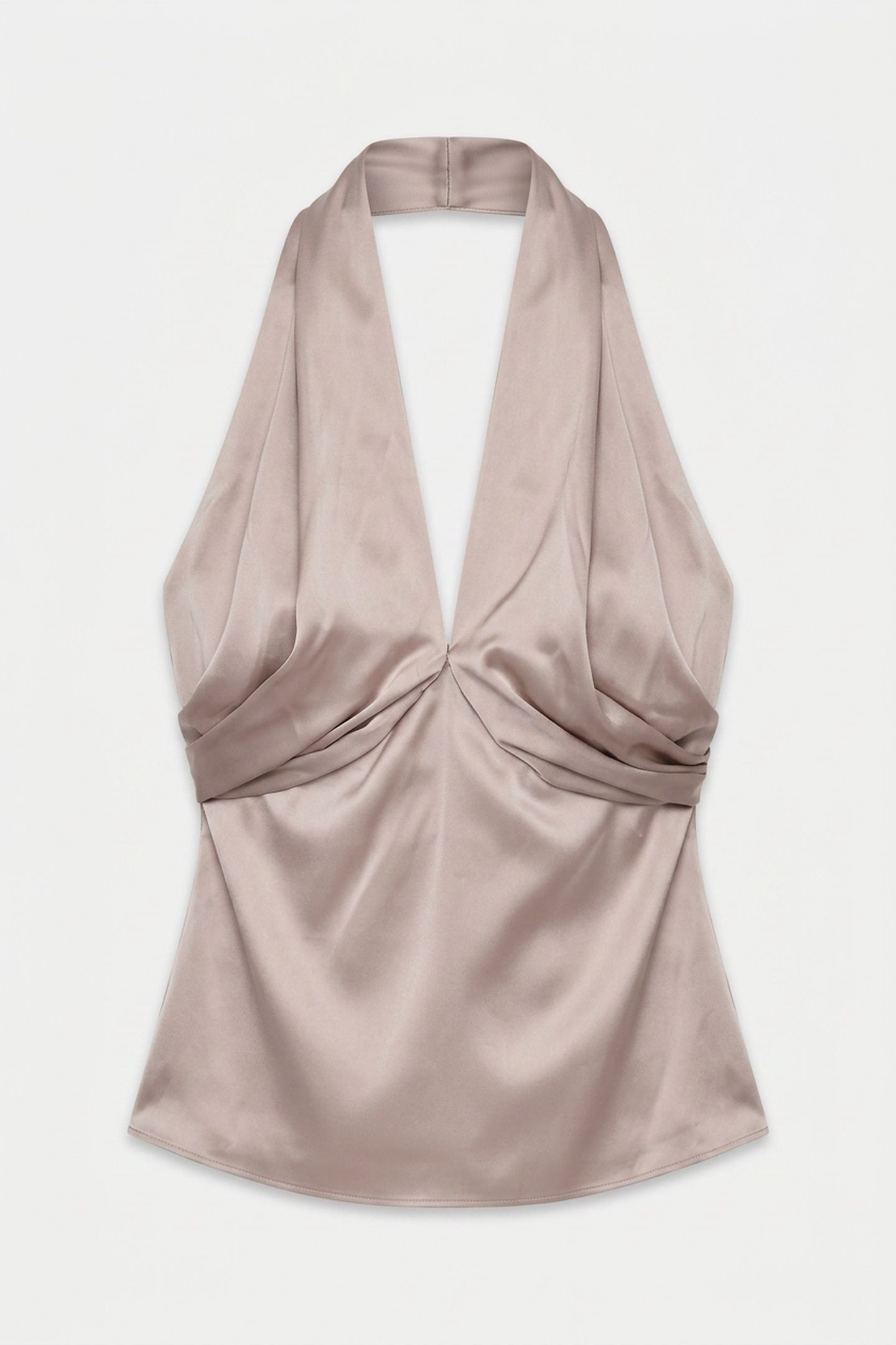 ARETHA HALTER KNOT T VELVET TAUPE 3