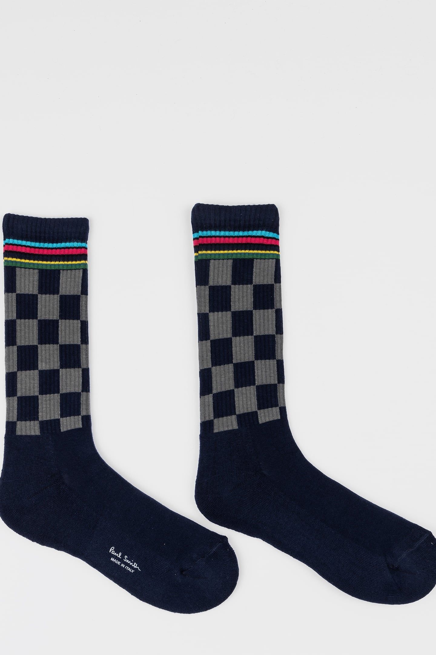 MEN SOCK SPORT CHECK NAVY 2
