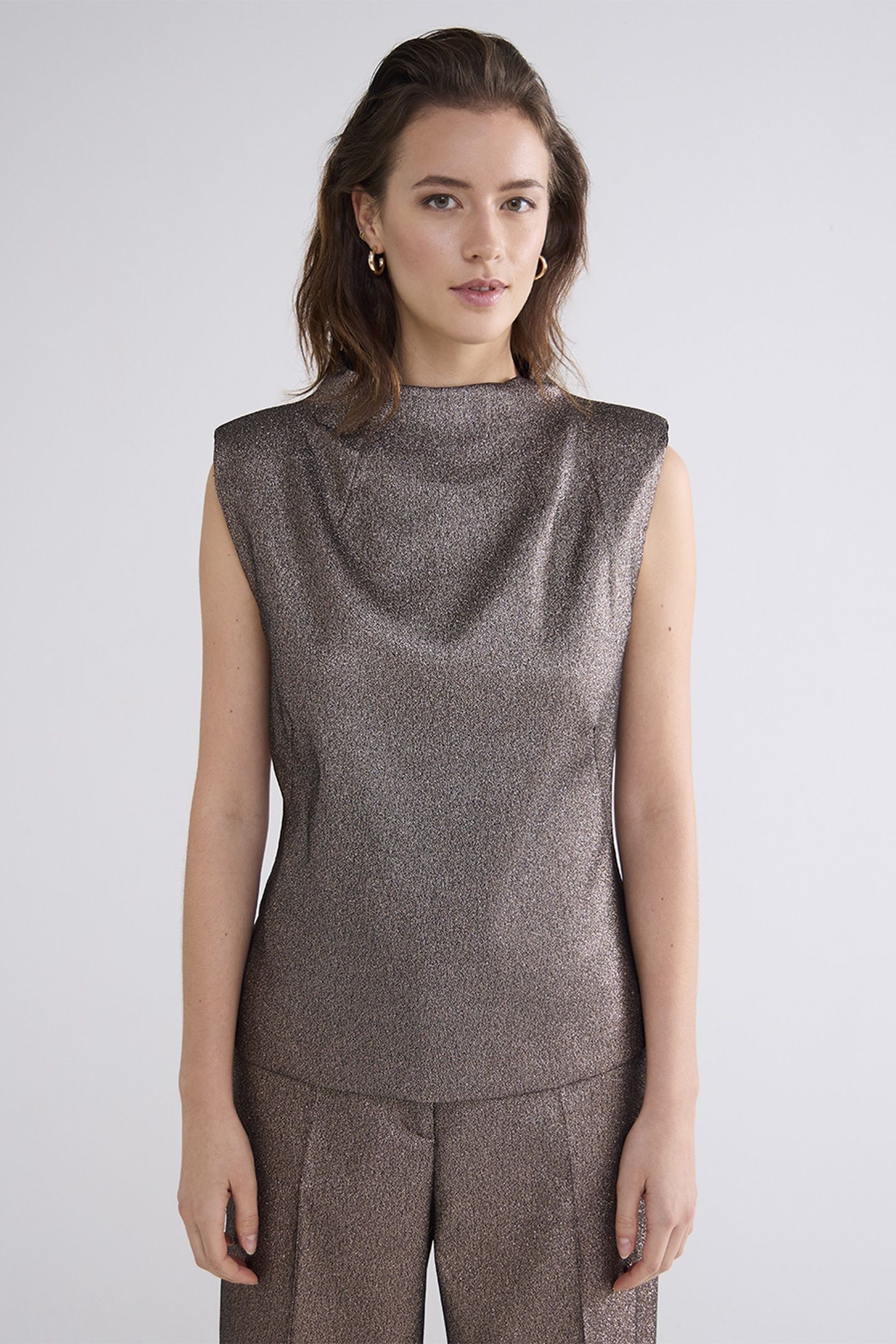 TOP GLITTER CAMEL BROWN 1